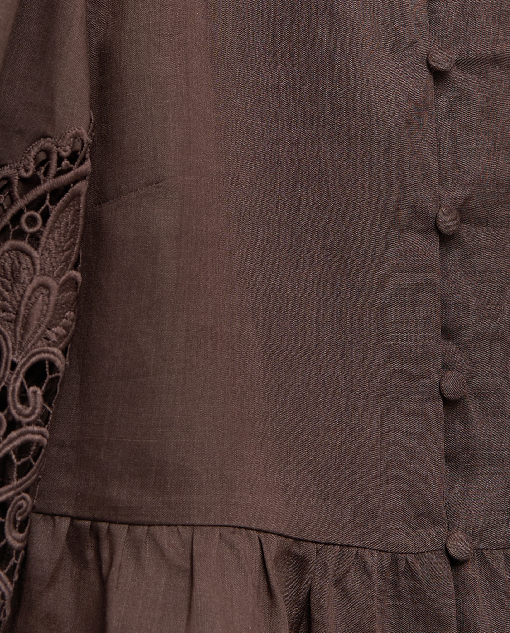 Blusa con encaje - Lloyd's - Marrón Marrón-6