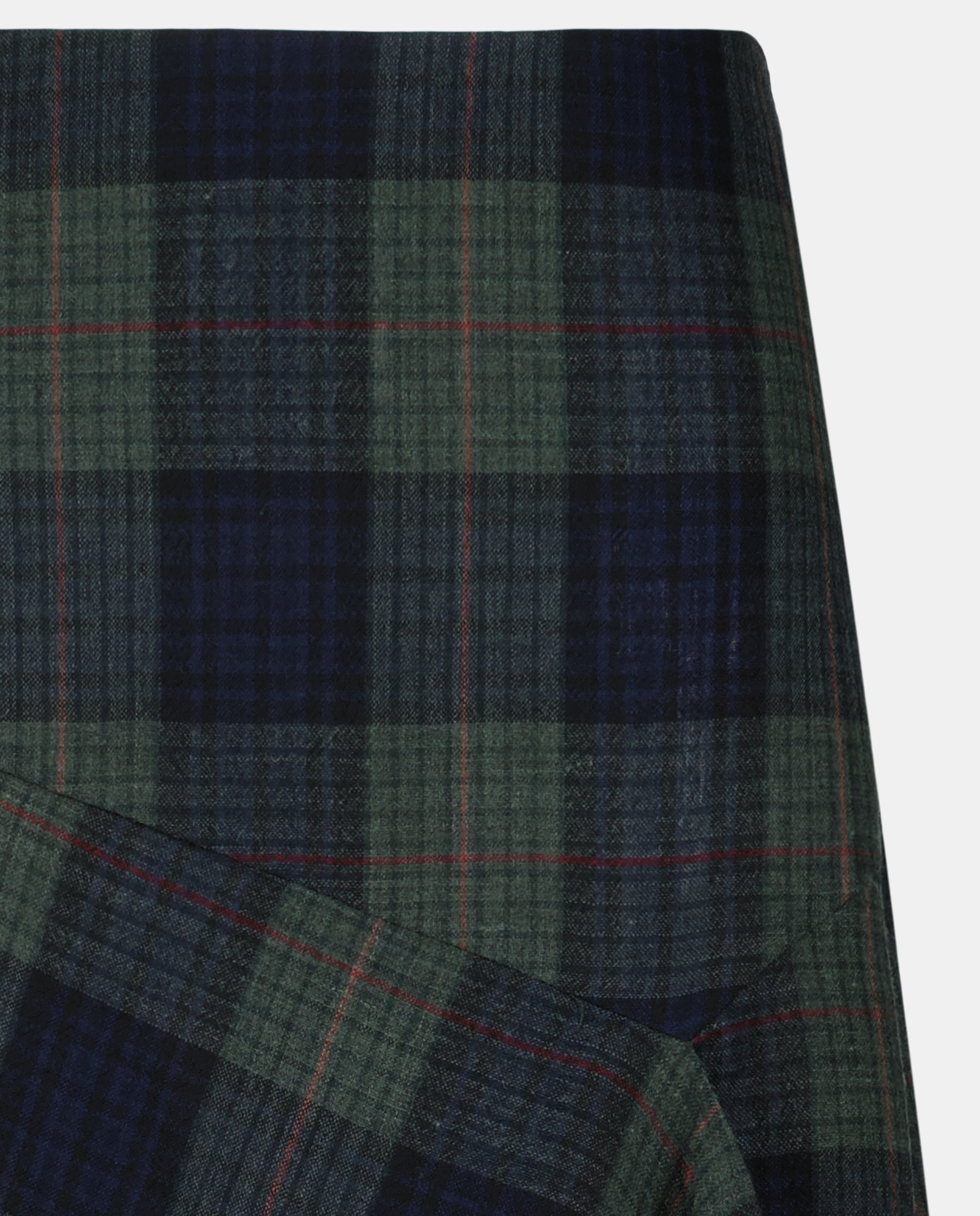 Saia Midi com Estampado Azul-5