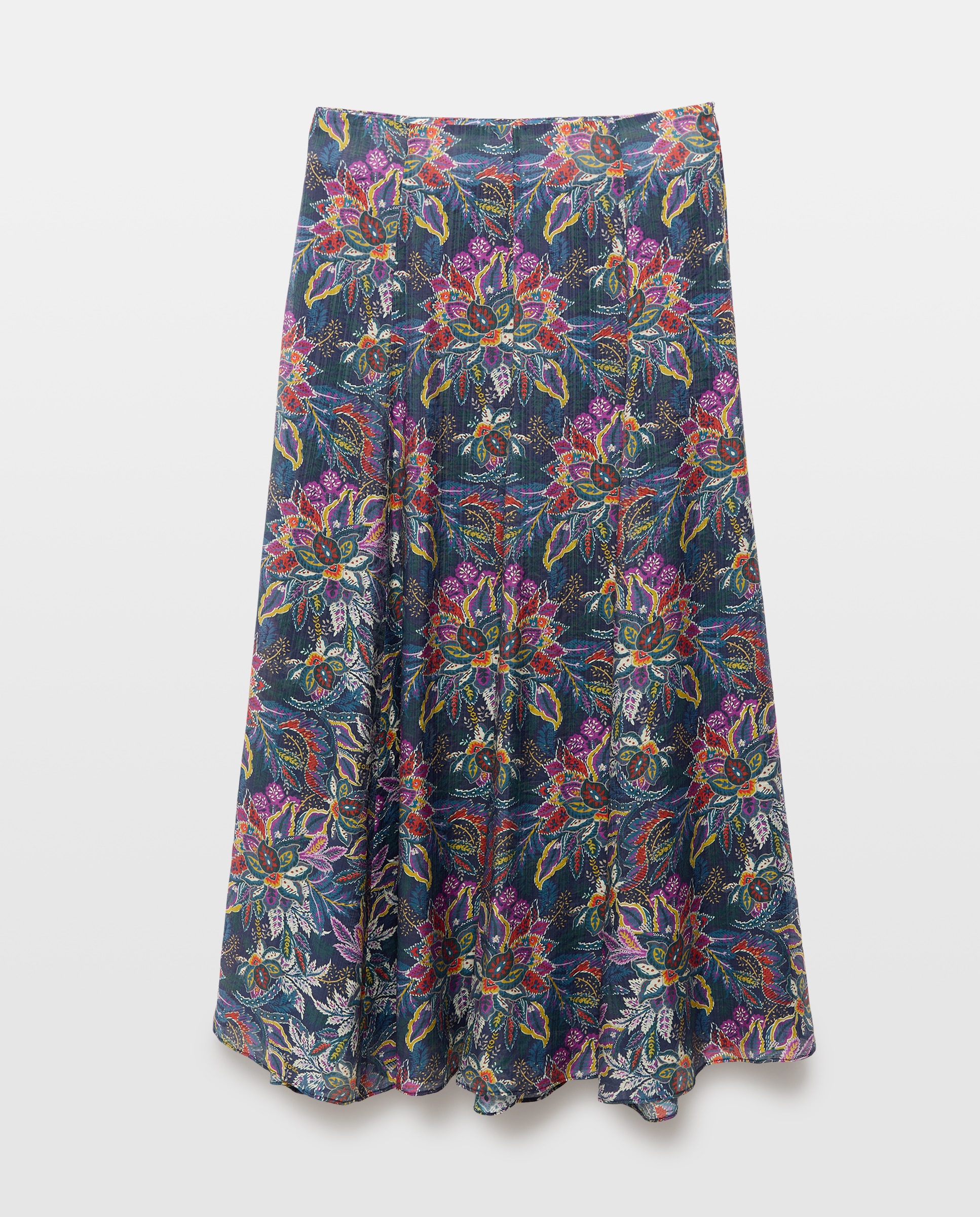Saia comprida com estampado Azul-4