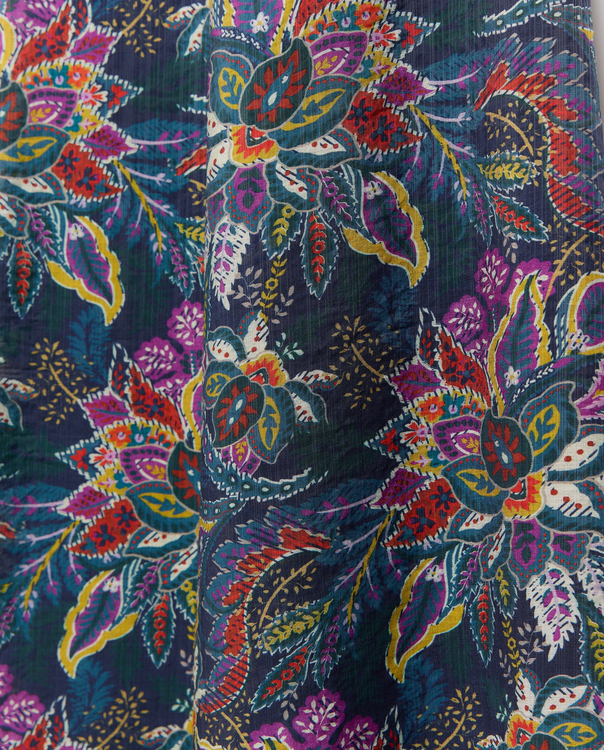 Saia comprida com estampado Azul-5