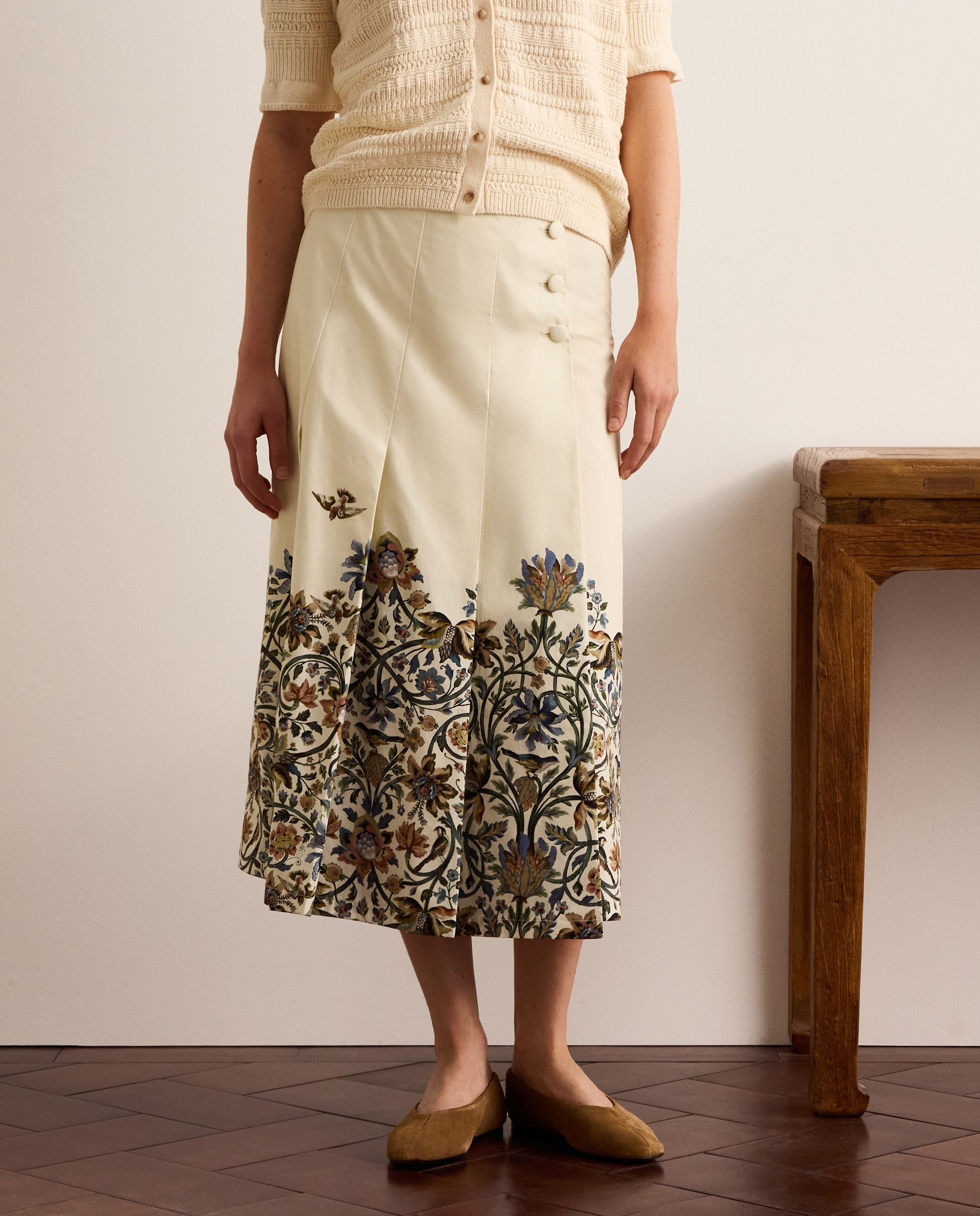 Saia Midi Lisa Bege-2