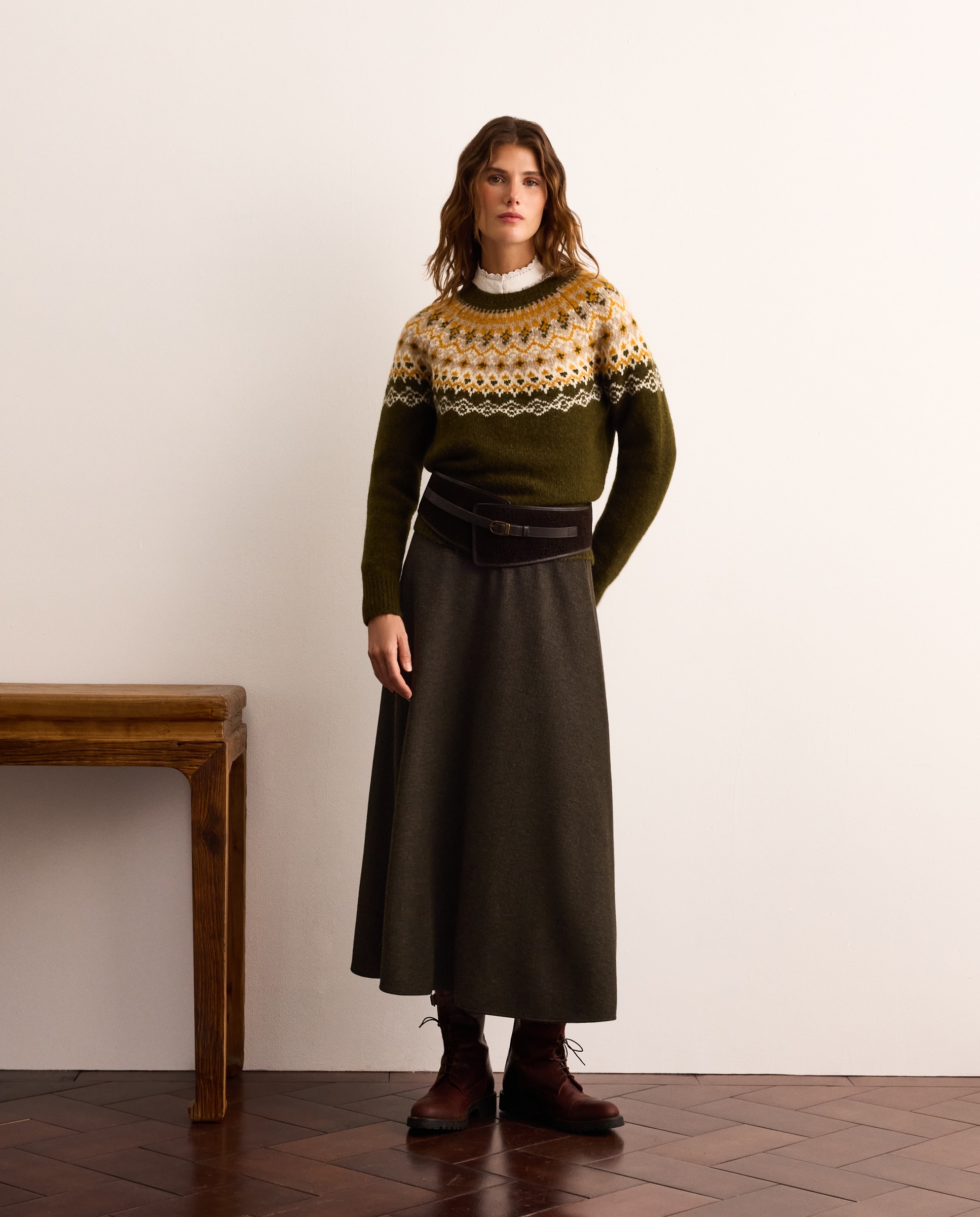 Falda punto espiga - Lloyd's - 520 Kaki 520 Kaki-1