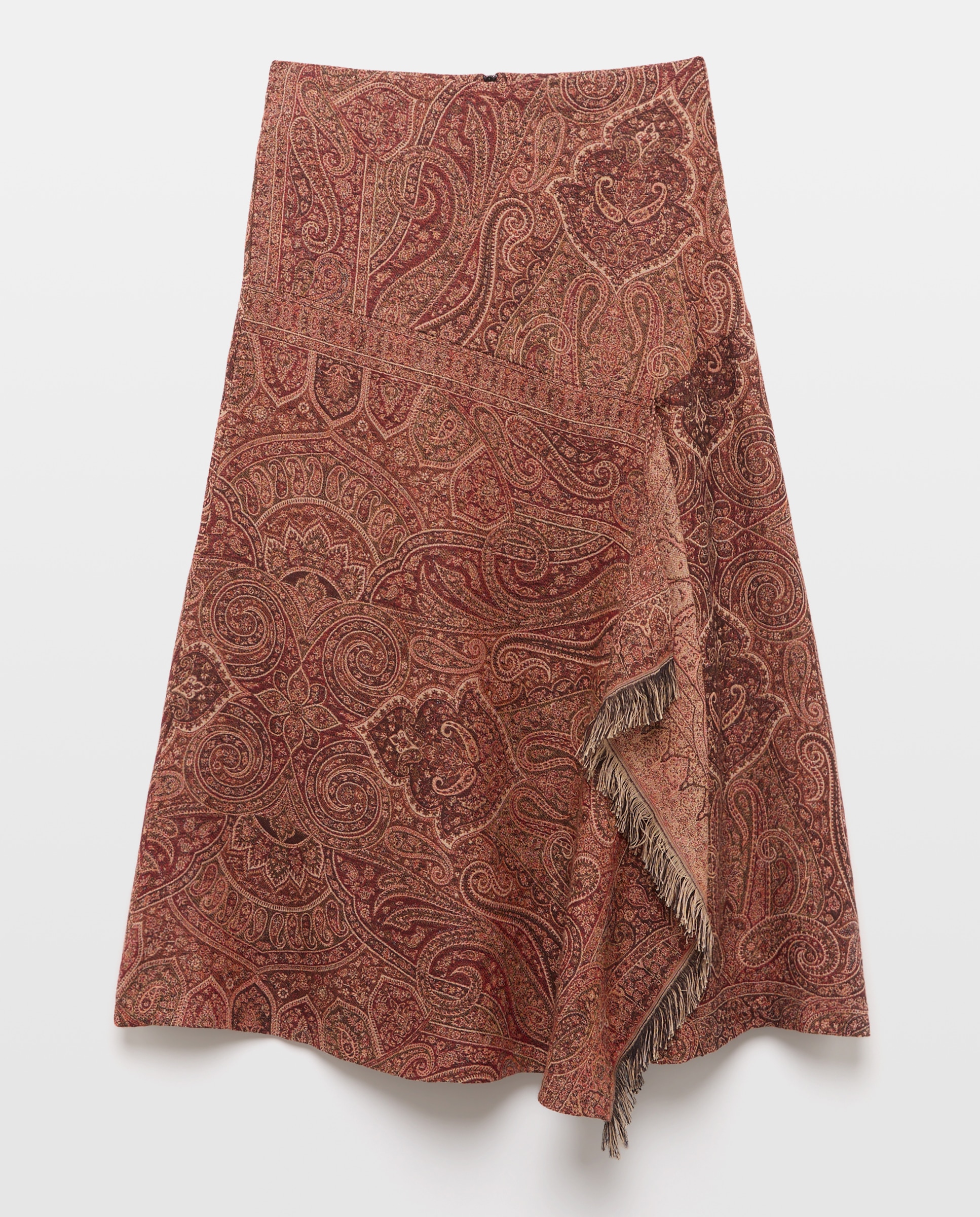 Falda midi estampada de mujer - Lloyd's - Rojo Rojo-5