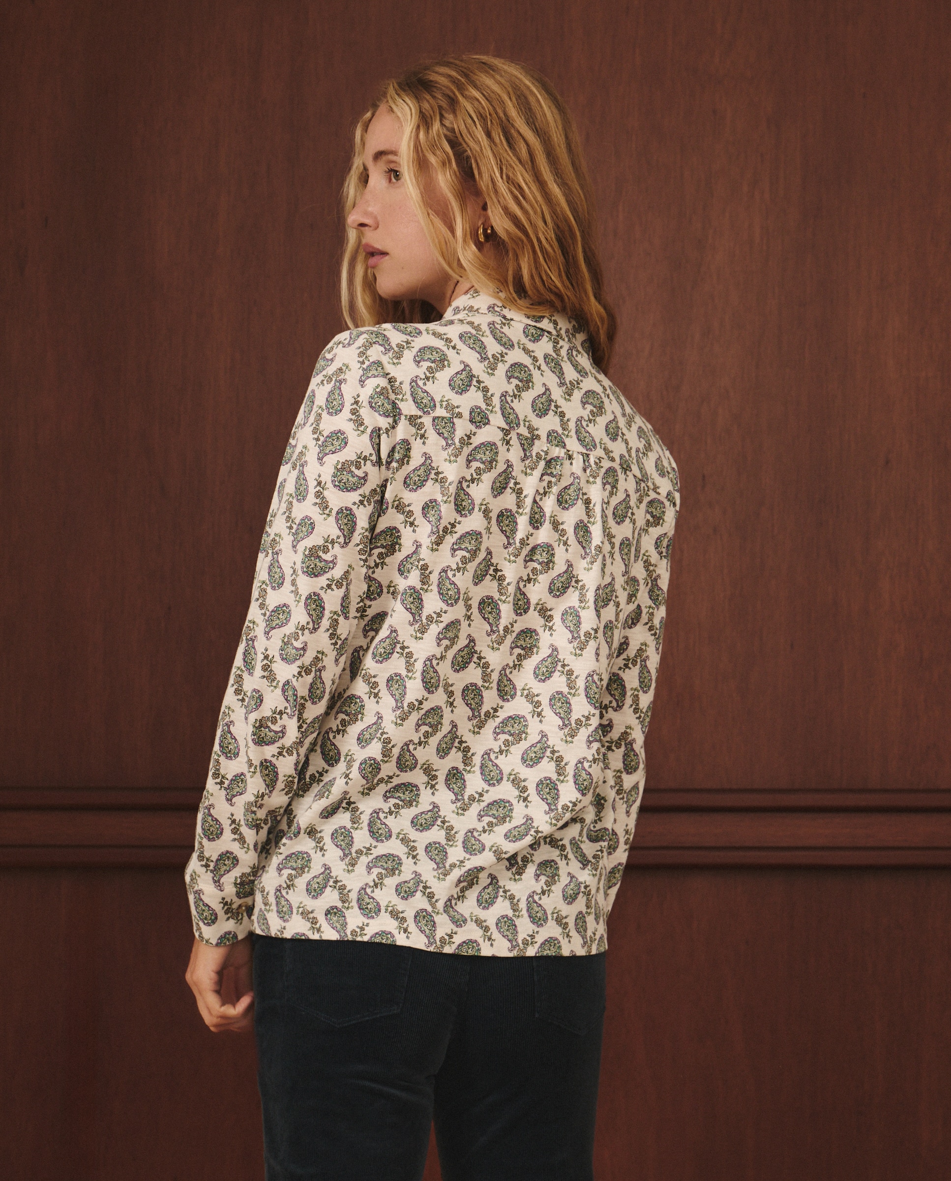 T-shirt com Colarinho de Polo e Estampado Branco-3