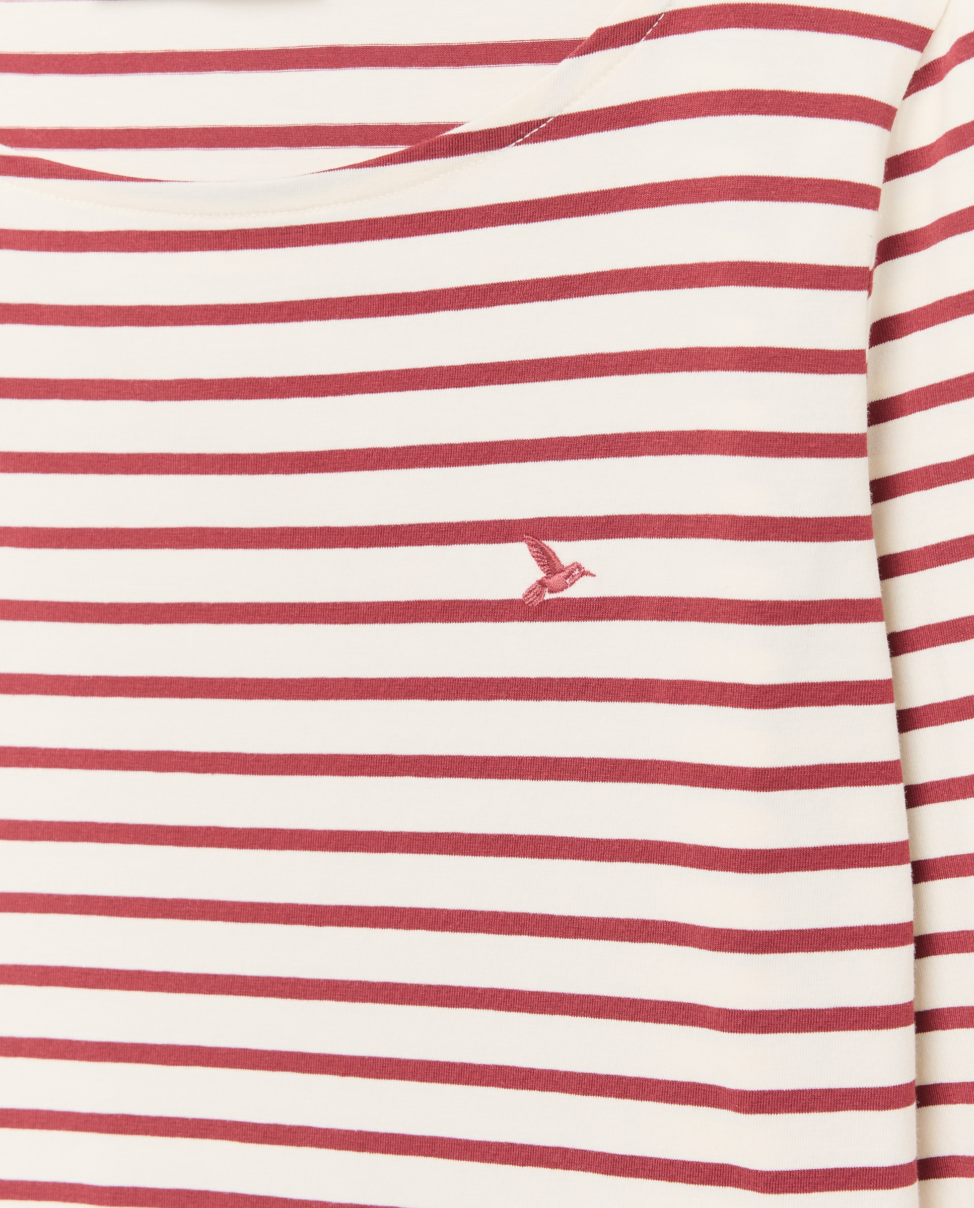 Camiseta de mujer con manga francesa y estampado de rayas - Lloyd's - Rojo Rojo-5