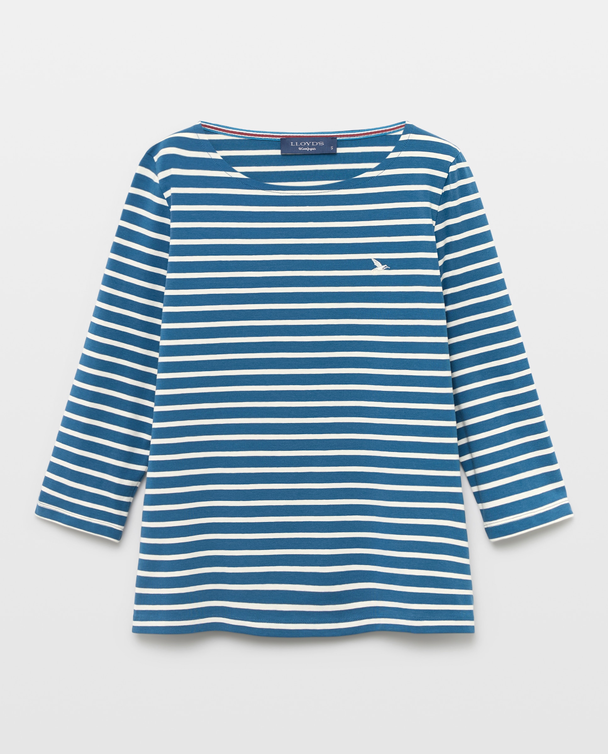 Camiseta de mujer con manga francesa y estampado de rayas - Lloyd's - Azul marino Azul marino-4