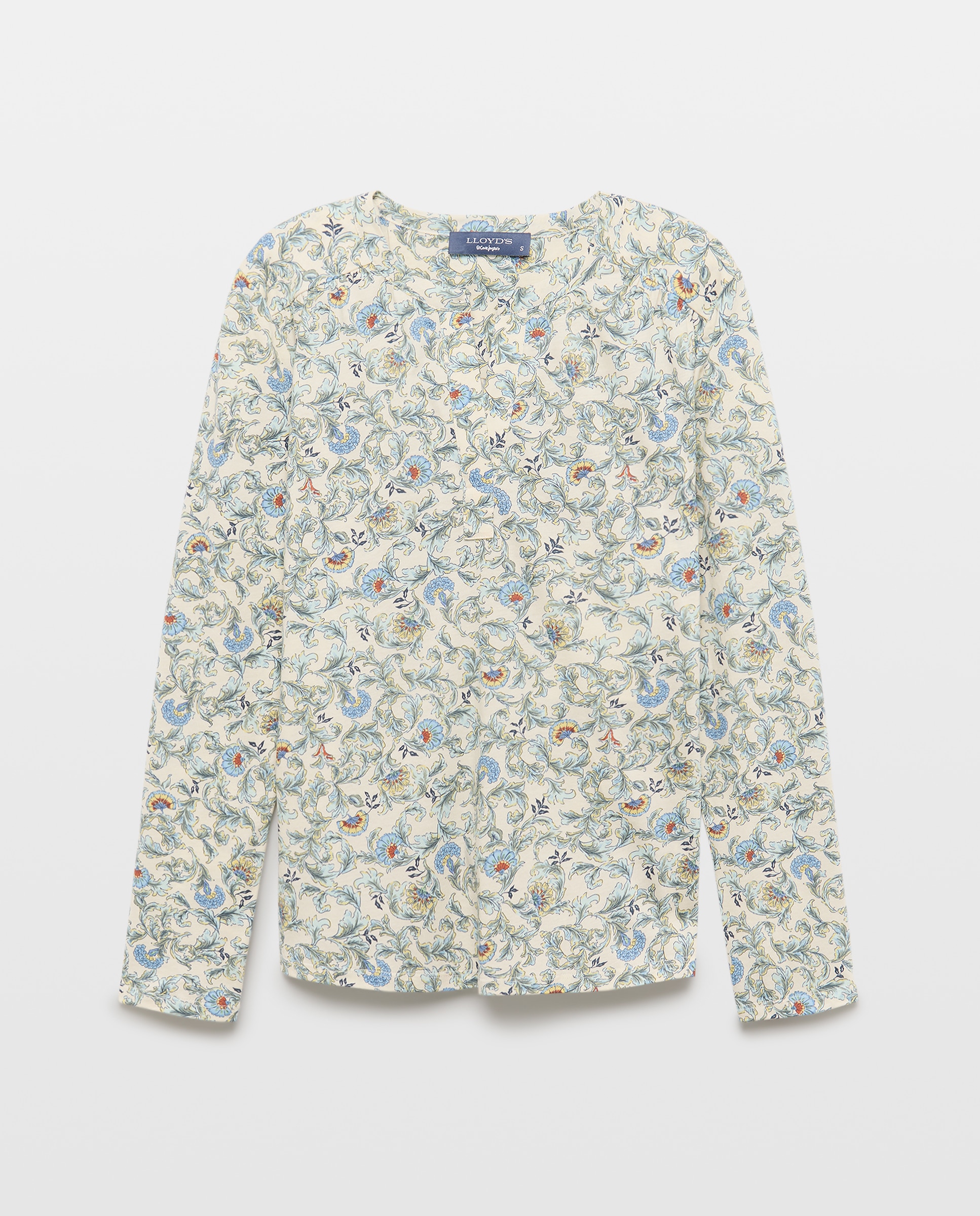 Imagen 4 de Camiseta manga larga de mujer con cuello panadero - Lloyd's - Blanco Blanco