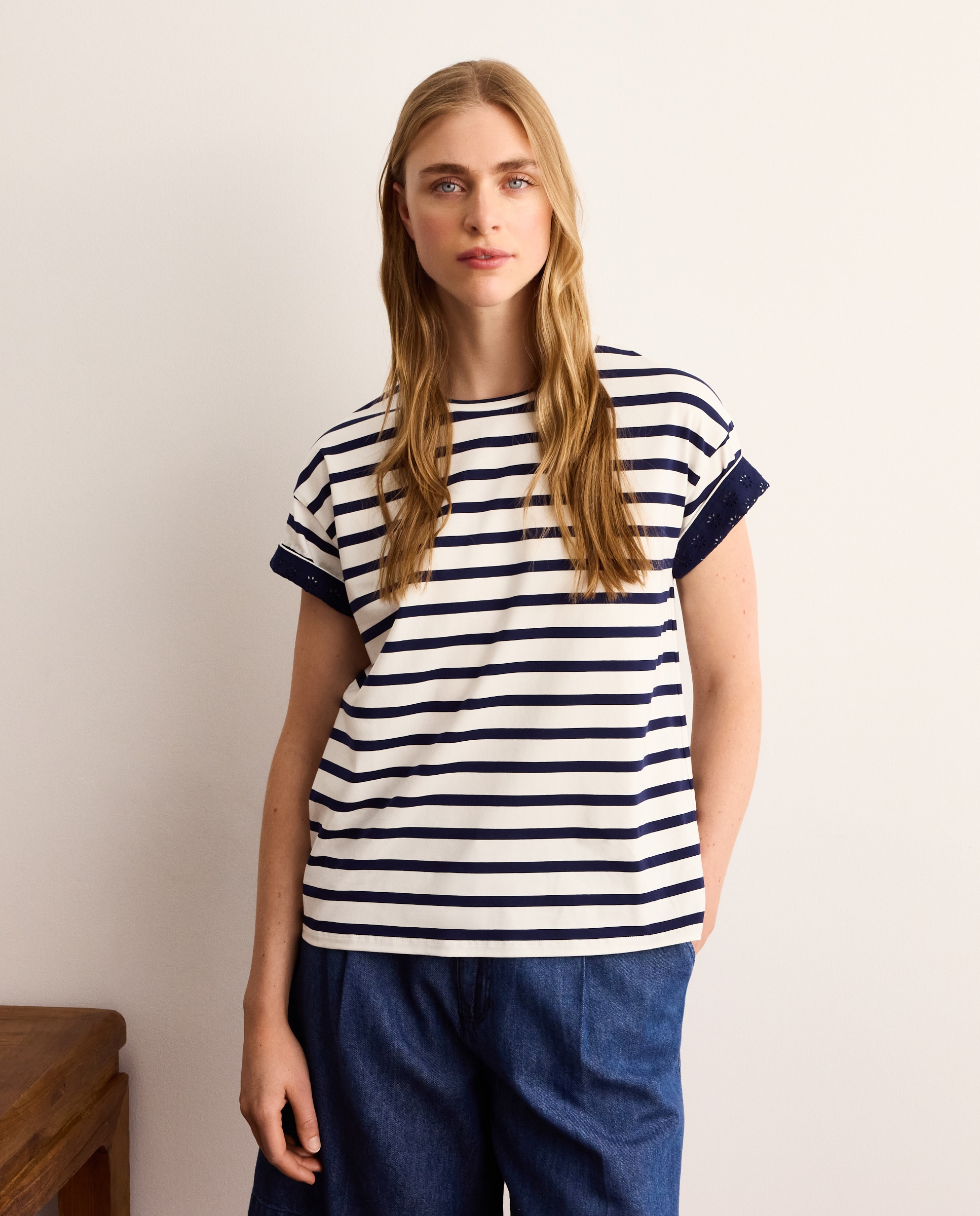 Camiseta de mujer a rayas - Lloyd's - Verde Verde-2