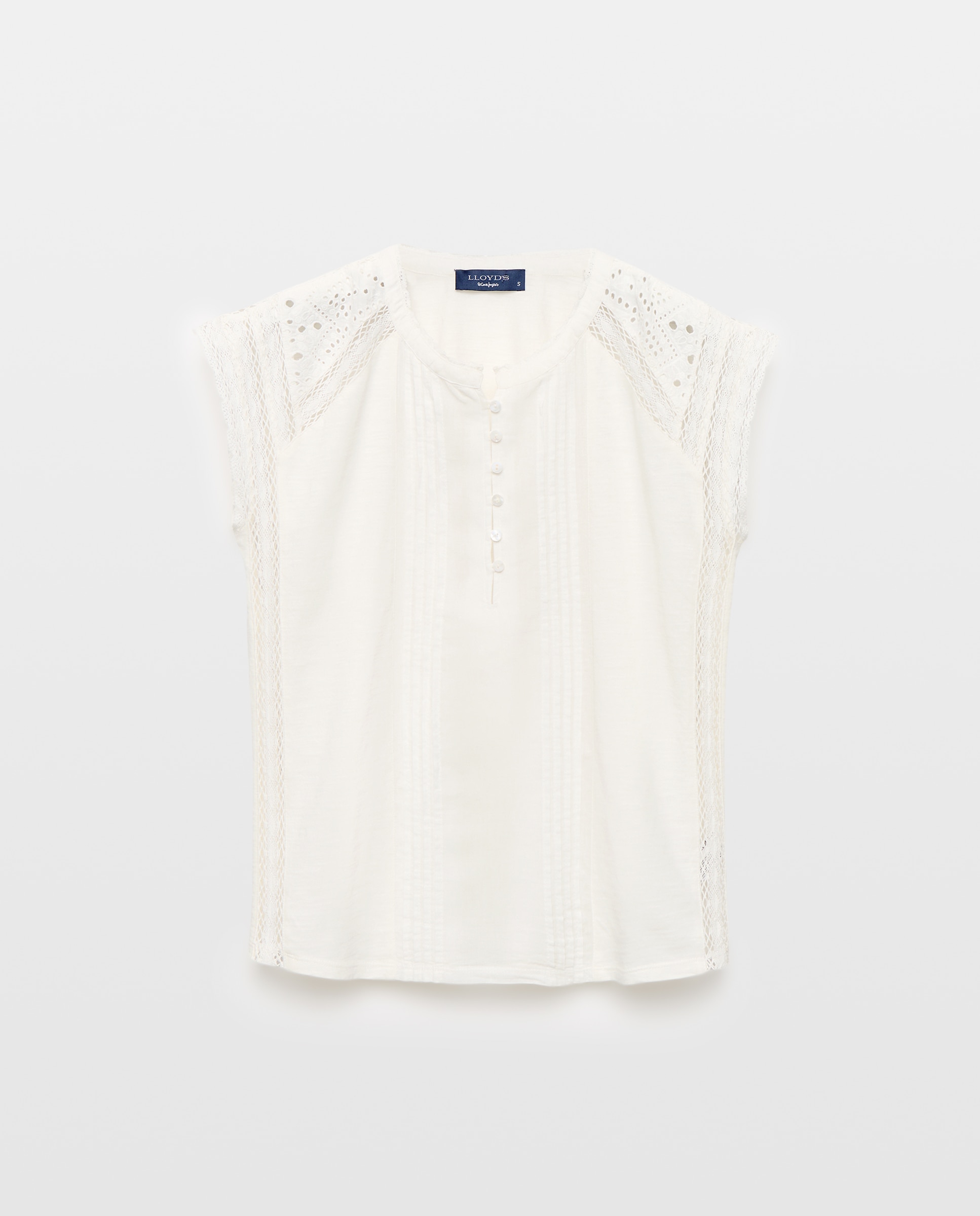 Camiseta de mujer cuello caja romántica - Lloyd's - 120 Crudo 120 Crudo-4