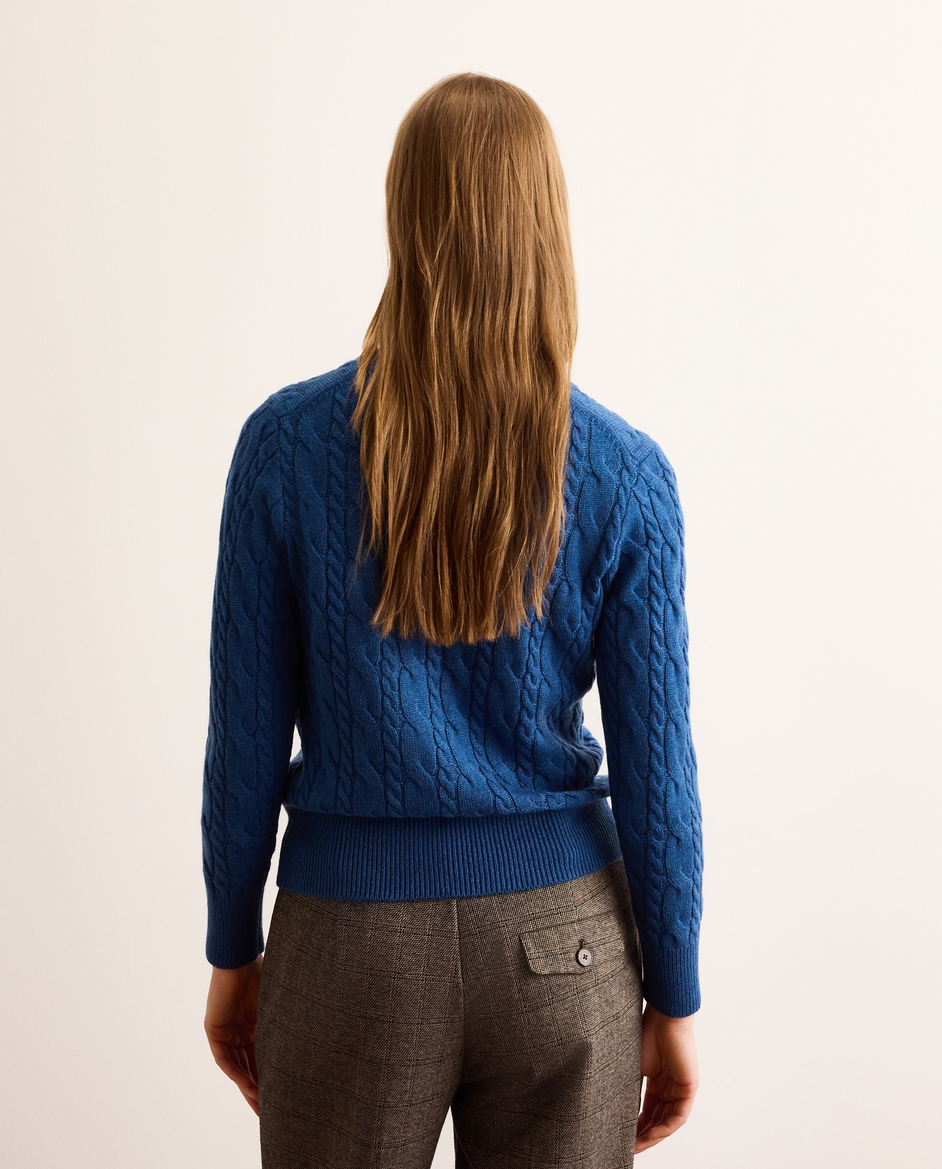 Jersey manga larga de mujer con cuello caja - Lloyd's - 400 Azul 400 Azul-3