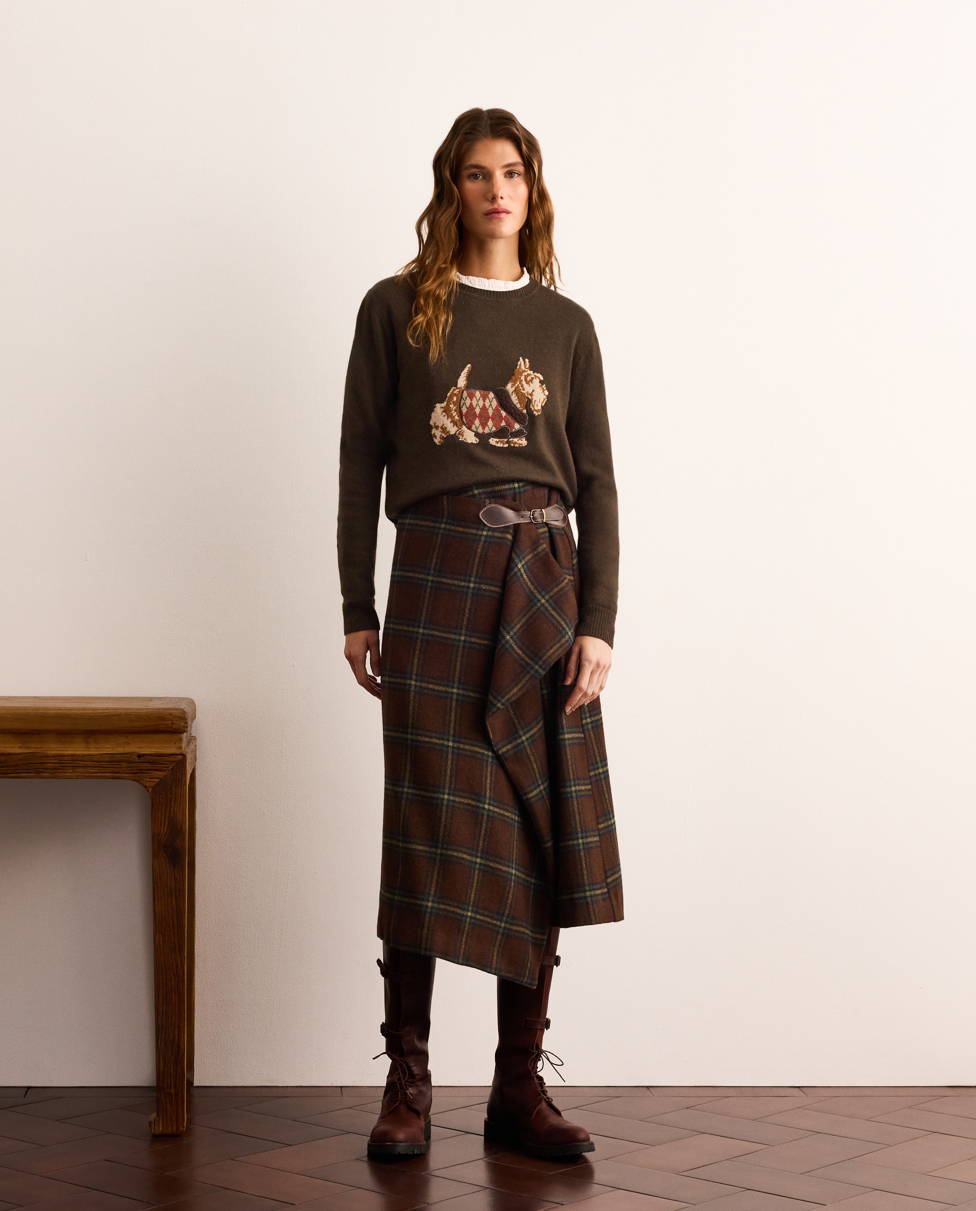 Jersey de mujer de manga larga jacquard - Lloyd's - 520 Kaki 520 Kaki-1