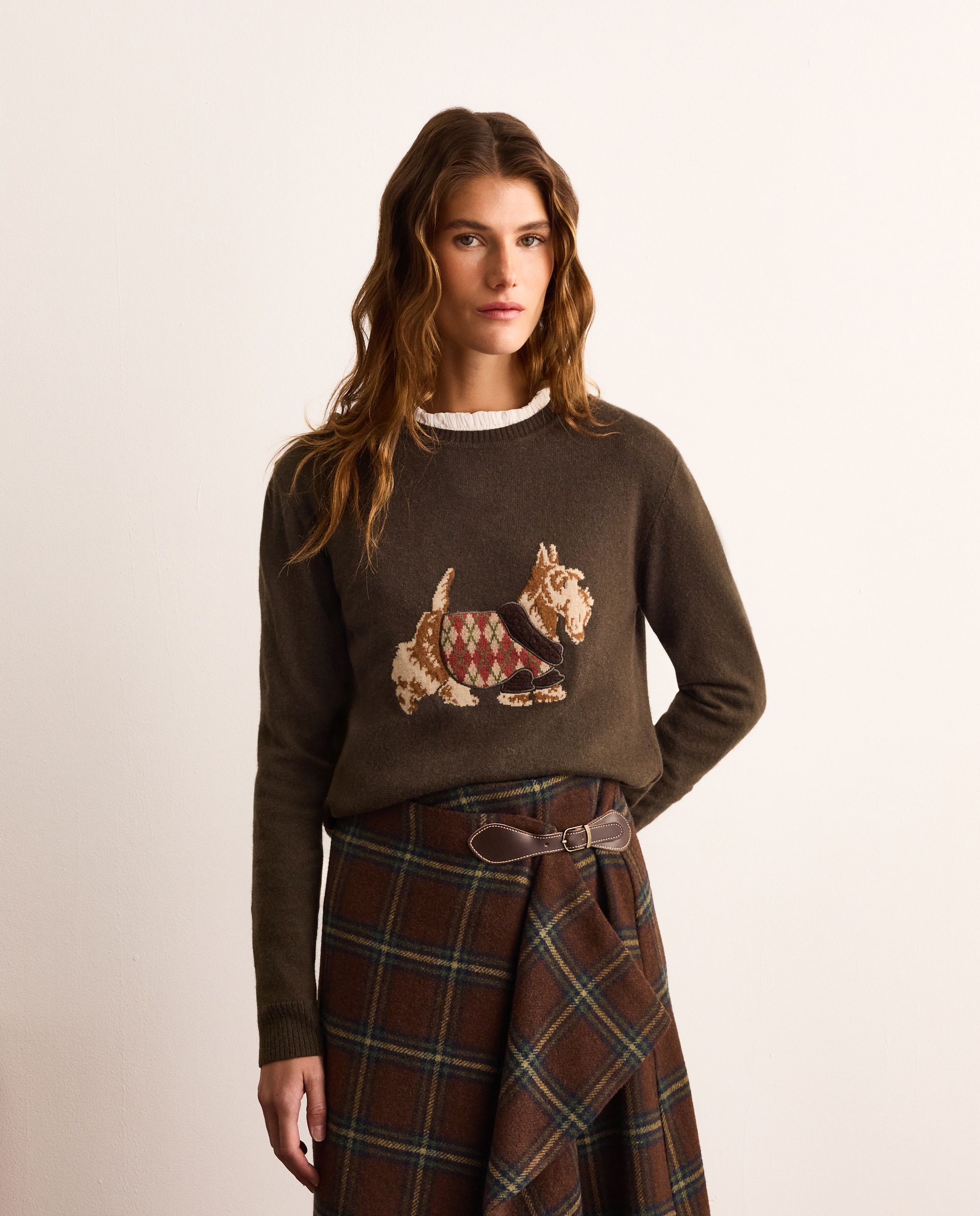 Jersey de mujer de manga larga jacquard - Lloyd's - 520 Kaki 520 Kaki-2