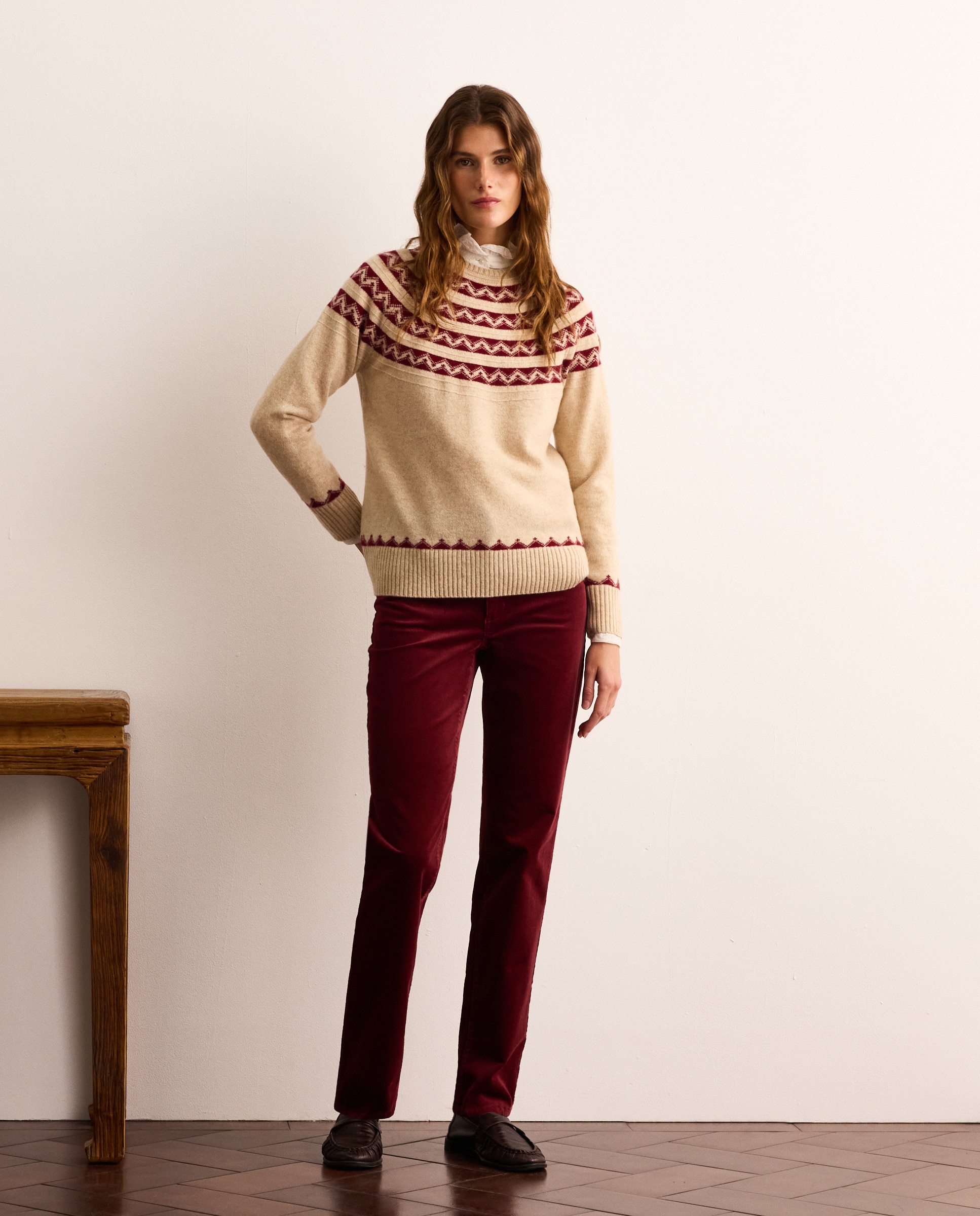 Jersey de mujer manga larga y cuello de caja - Lloyd's - 120 Crudo 120 Crudo-2