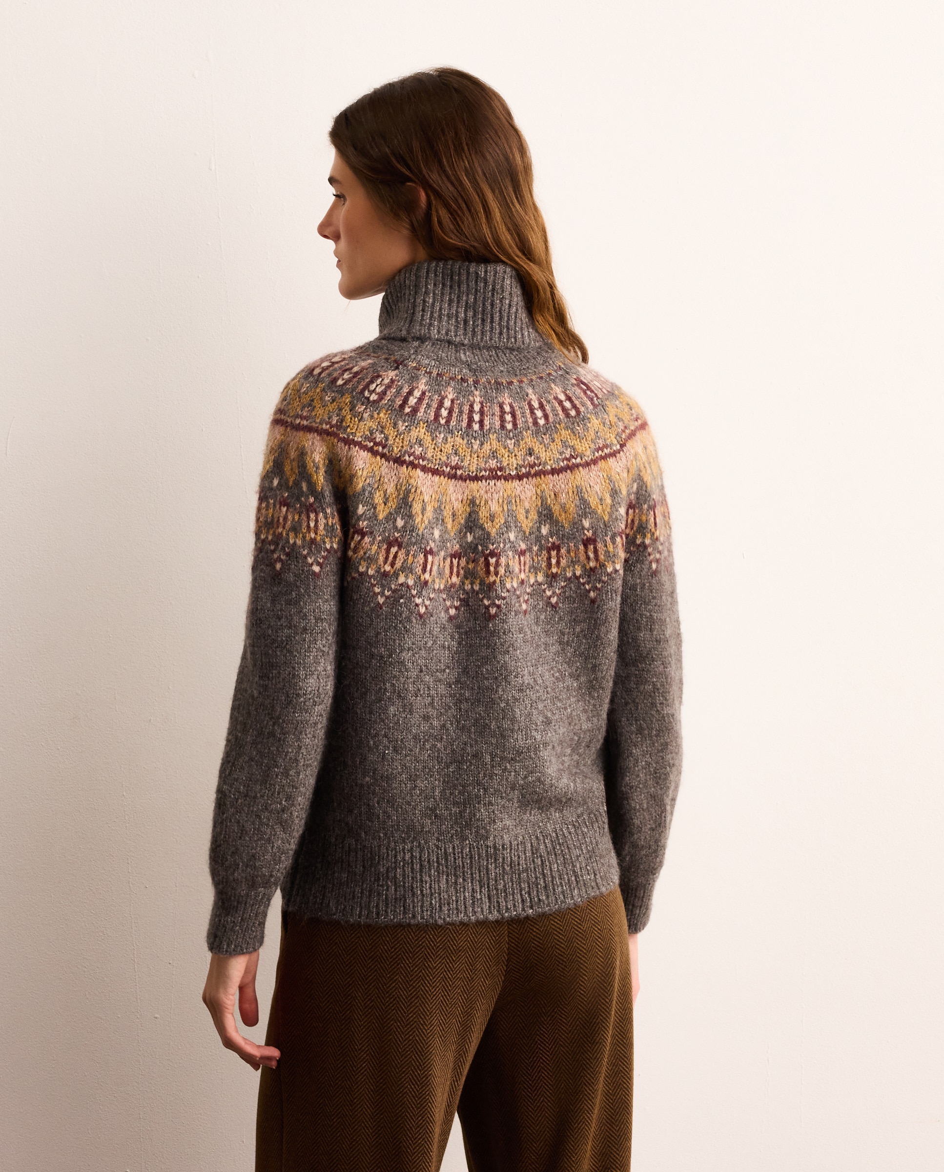 Jersey de mujer manga larga cuello cisne - Lloyd's - 820 Gris medio 820 Gris medio-4