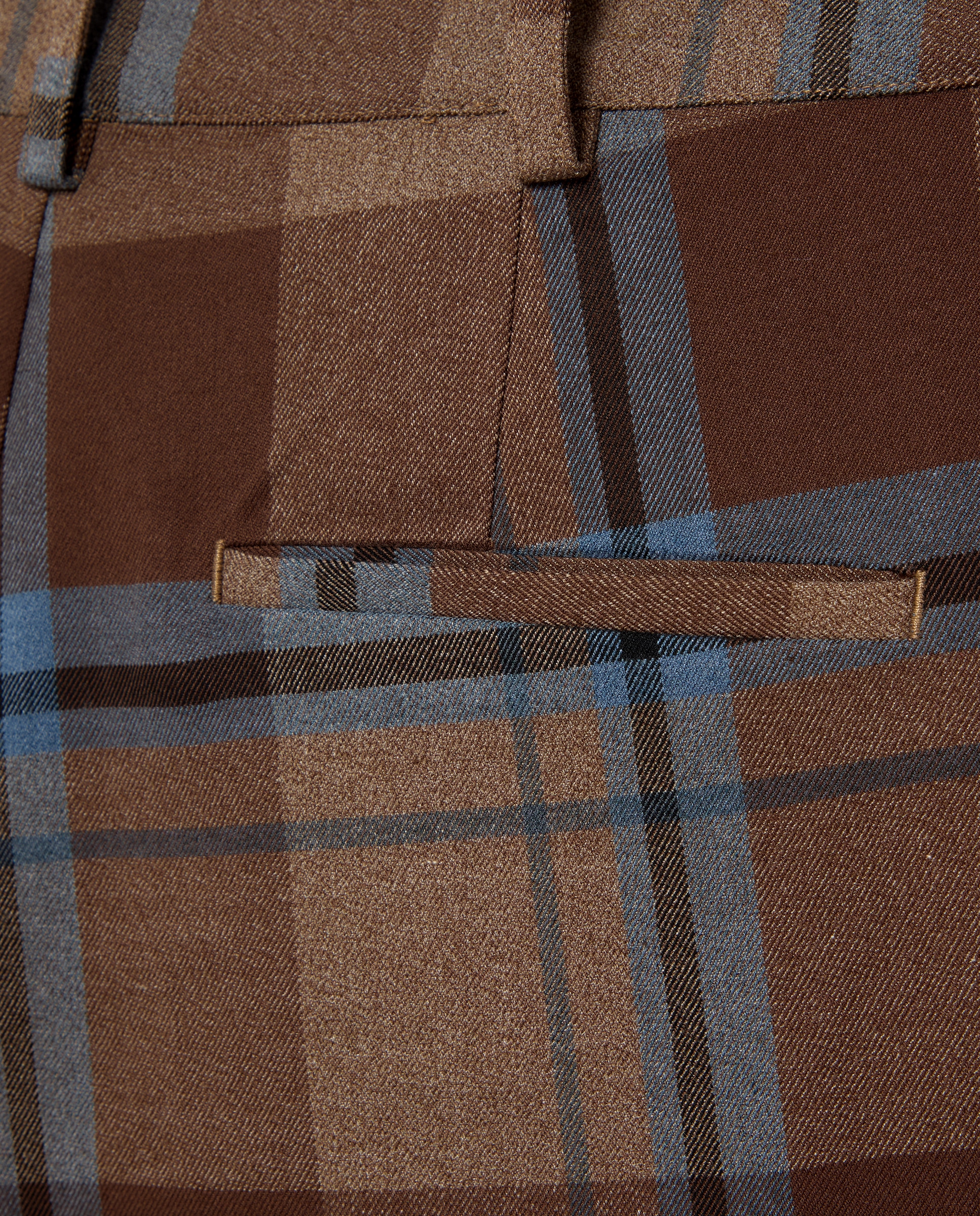 Pantalón ancho de mujer cuadros - Lloyd's - Marrón Marrón-5