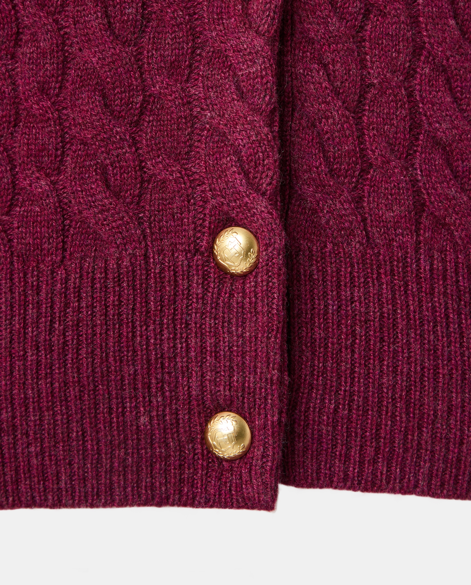 Cardigan Liso com Manga Comprida Bordeaux-5