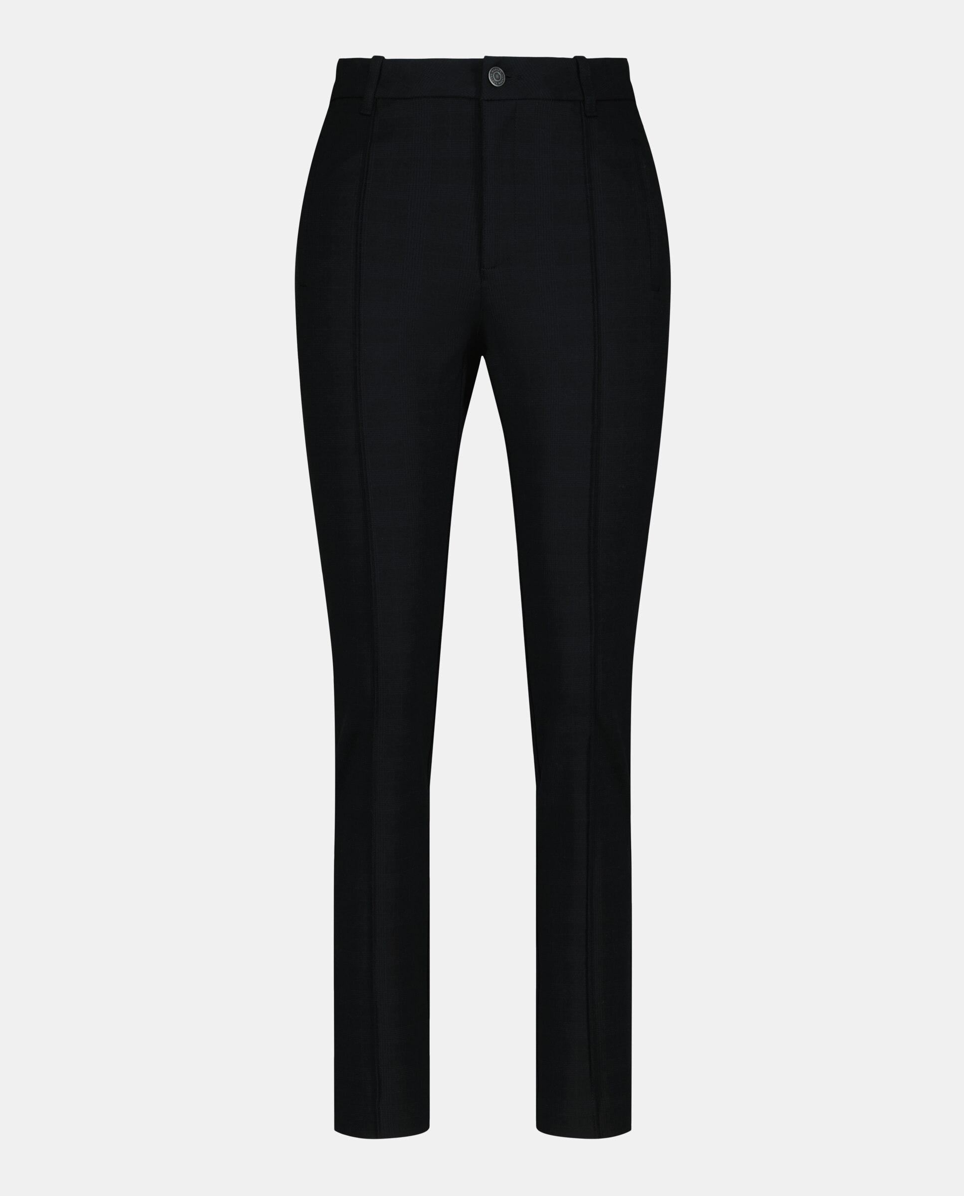 Calças Skinny com Estampado Preto-4