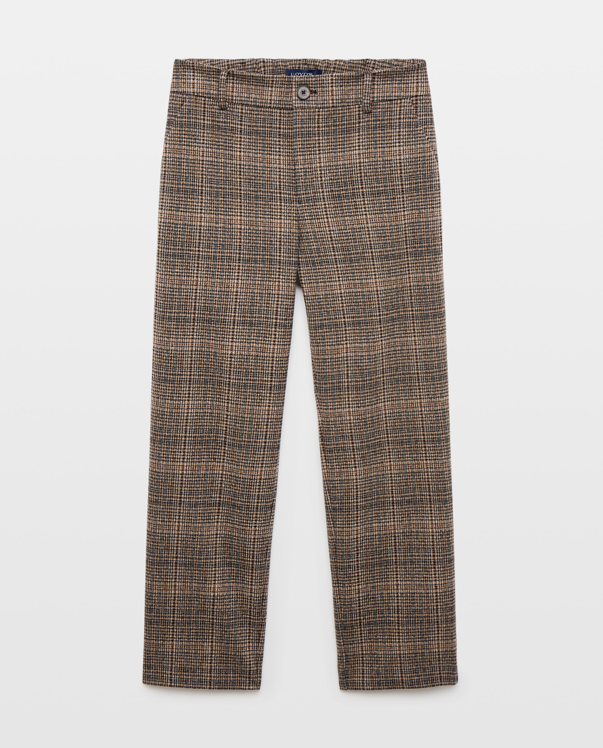 Imagen 4 de Pantalón de mujer punto pinzas cuadros - Lloyd's - Marrón Marrón
