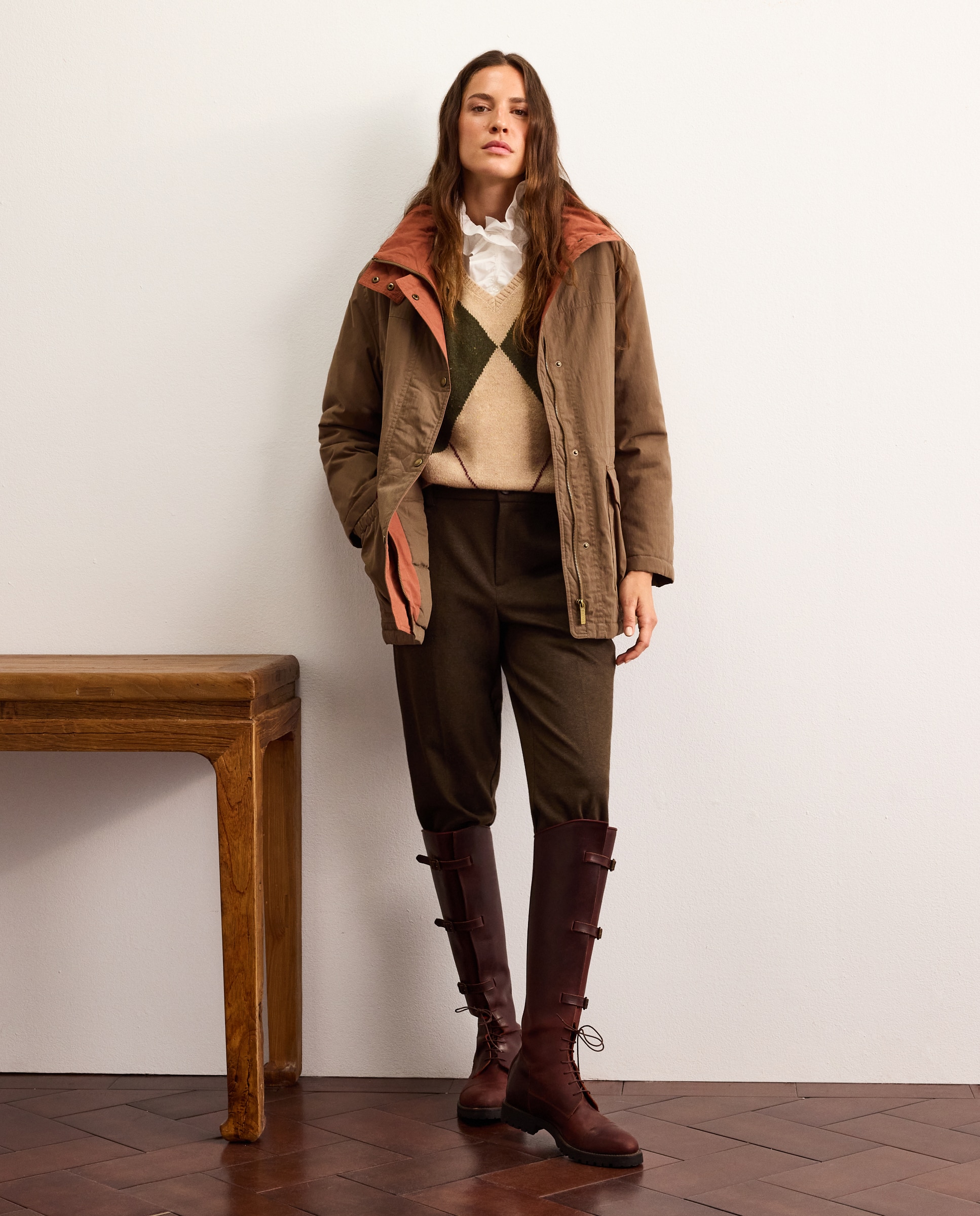 Imagen 1 de Pantalón de punto de mujer con pinzas - Lloyd's - 520 Kaki 520 Kaki