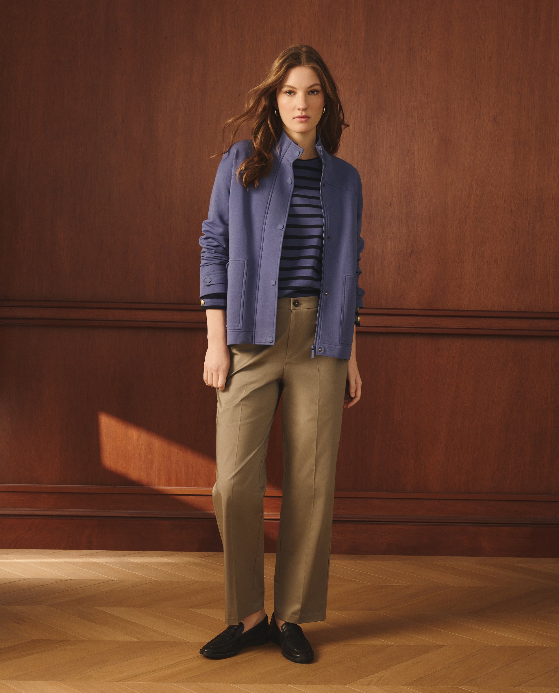 Sudadera de mujer cremallera sin capucha - Lloyd's - Azul marino 440 Azulón-1
