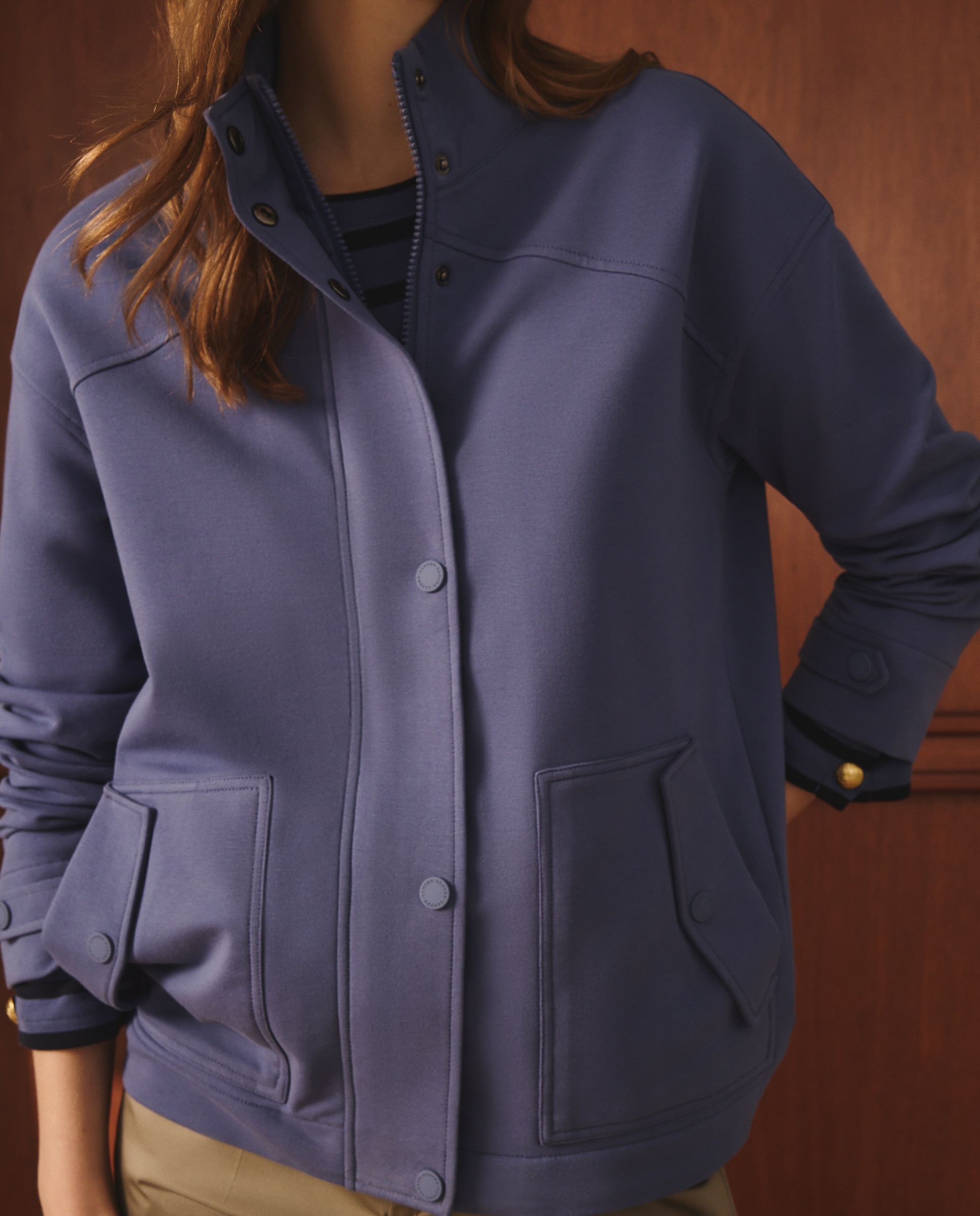 Sudadera de mujer cremallera sin capucha - Lloyd's - Azul marino 440 Azulón-3