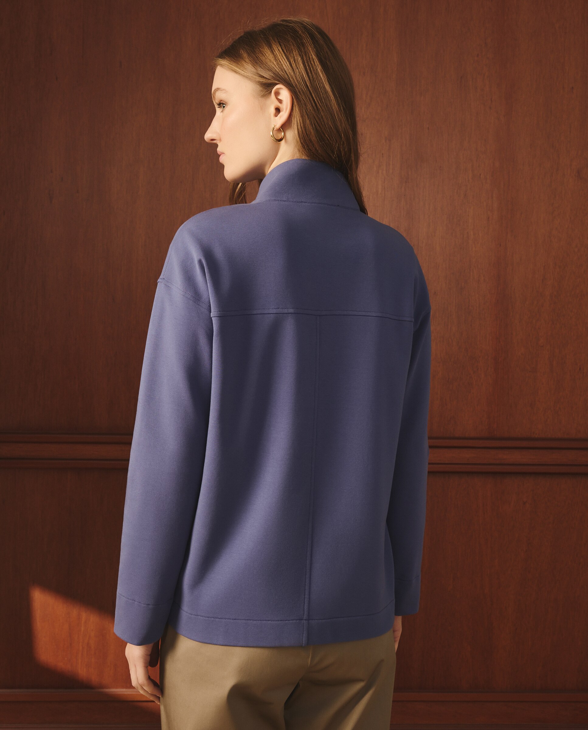 Sudadera de mujer cremallera sin capucha - Lloyd's - Azul marino 440 Azulón-4