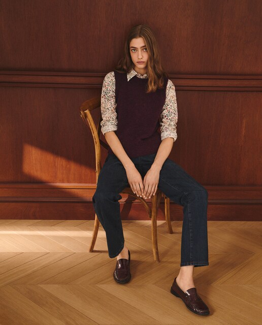 Imagen 0 de Chaleco de punto liso de mujer