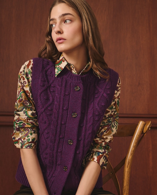 Imagen 0 de Chaleco de punto liso de mujer