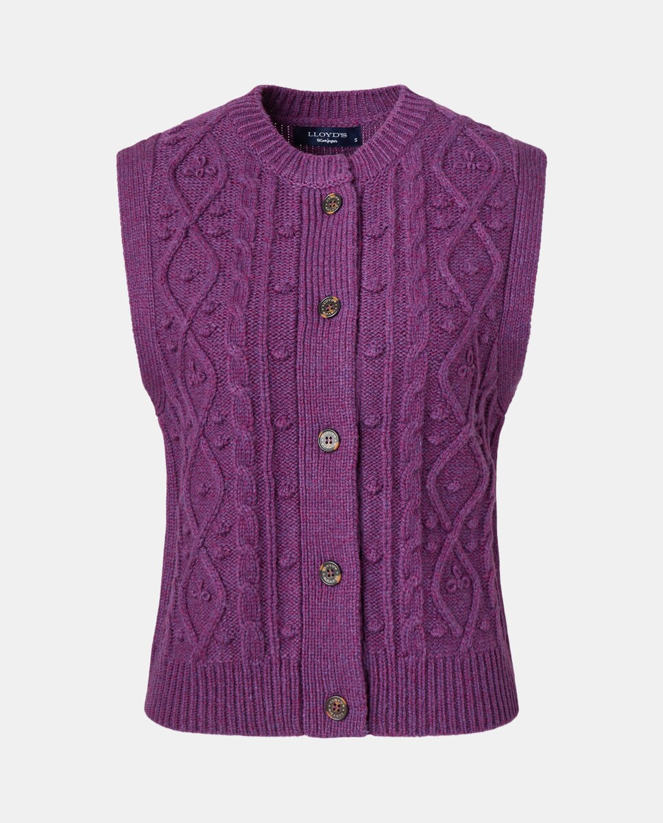 Colete de Malha Liso Roxo-4