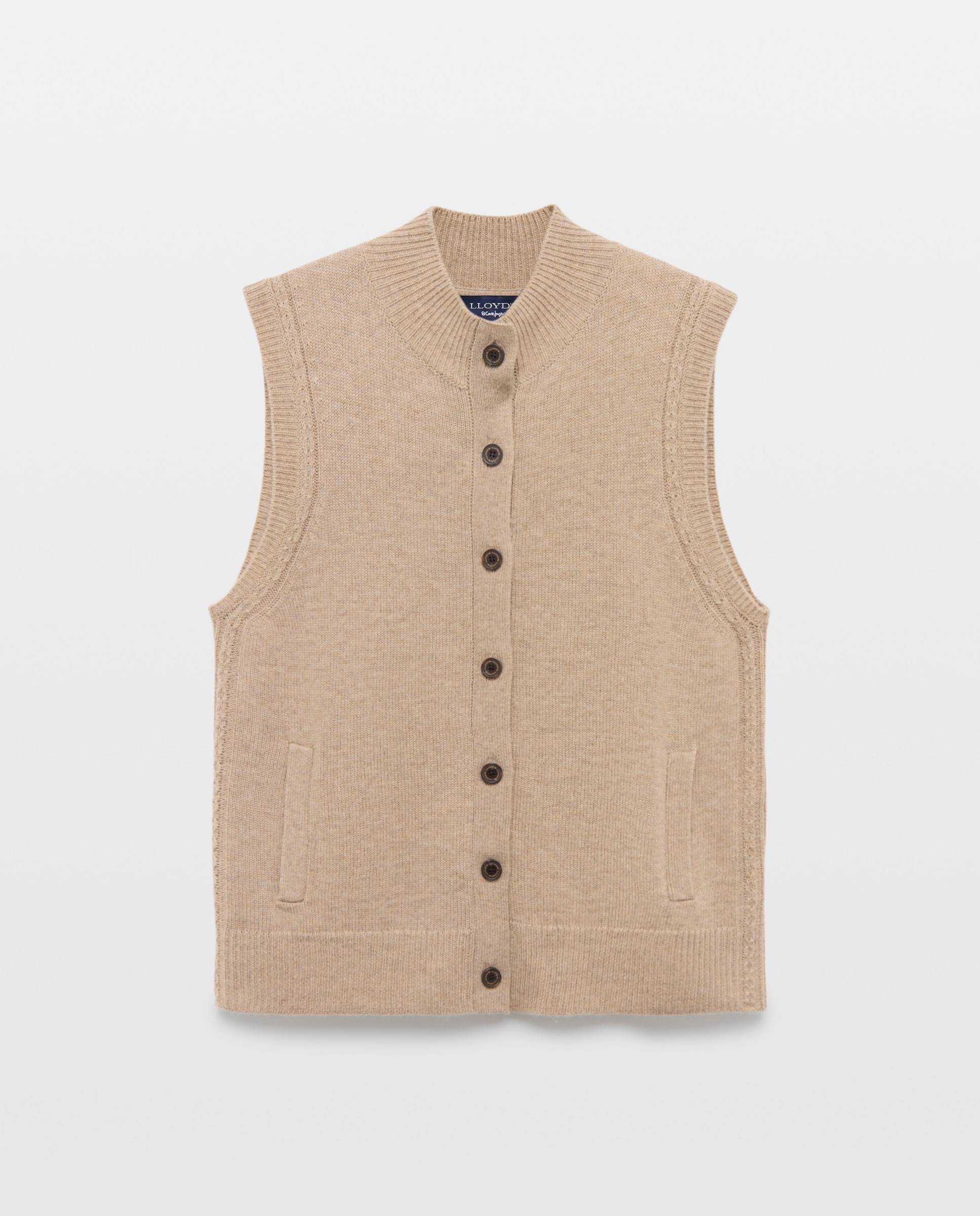 Chaleco de mujer con botones - Lloyd's - Beige Beige-1