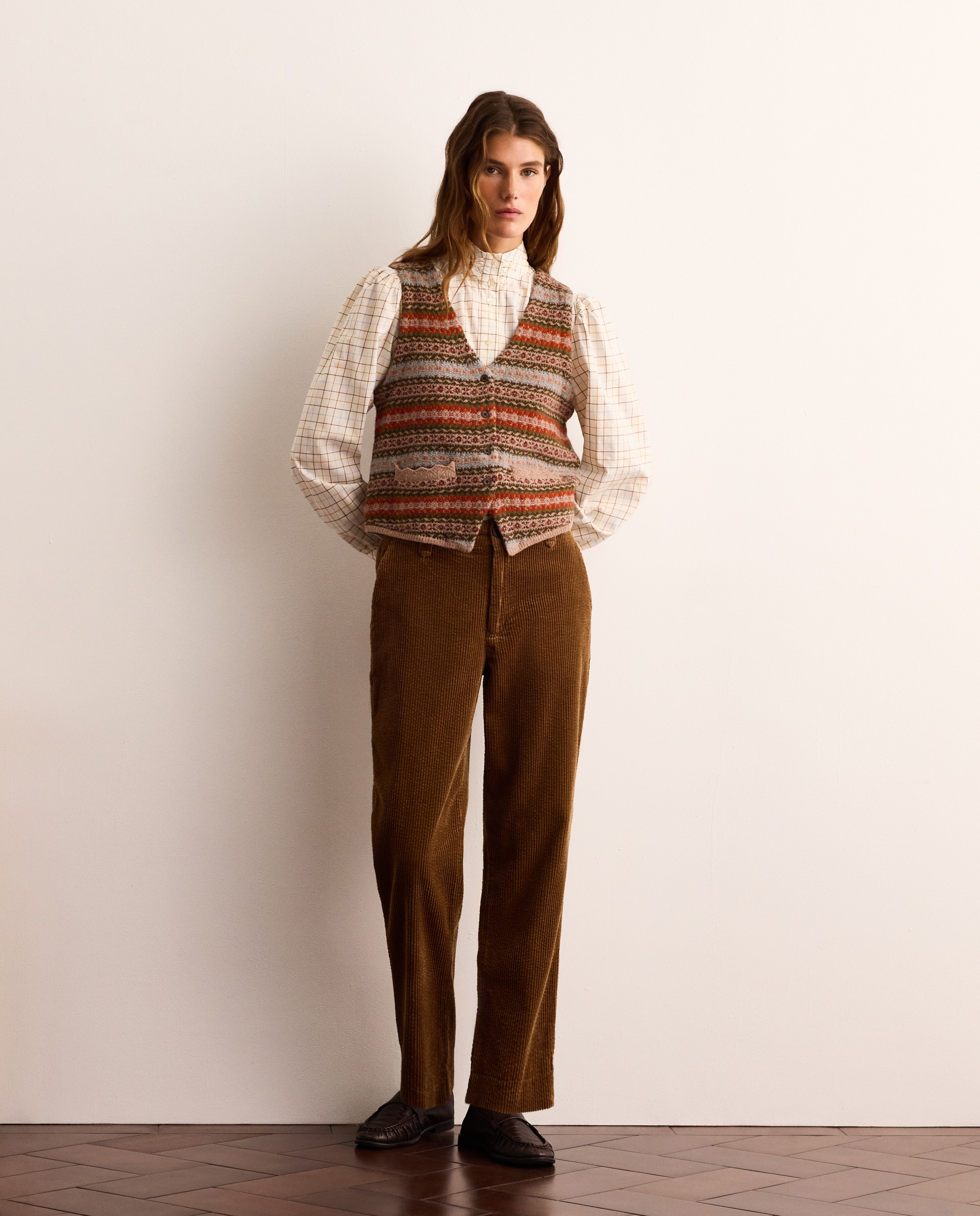 Chaleco jacquard de mujer - Lloyd's - Tostado Tostado-2