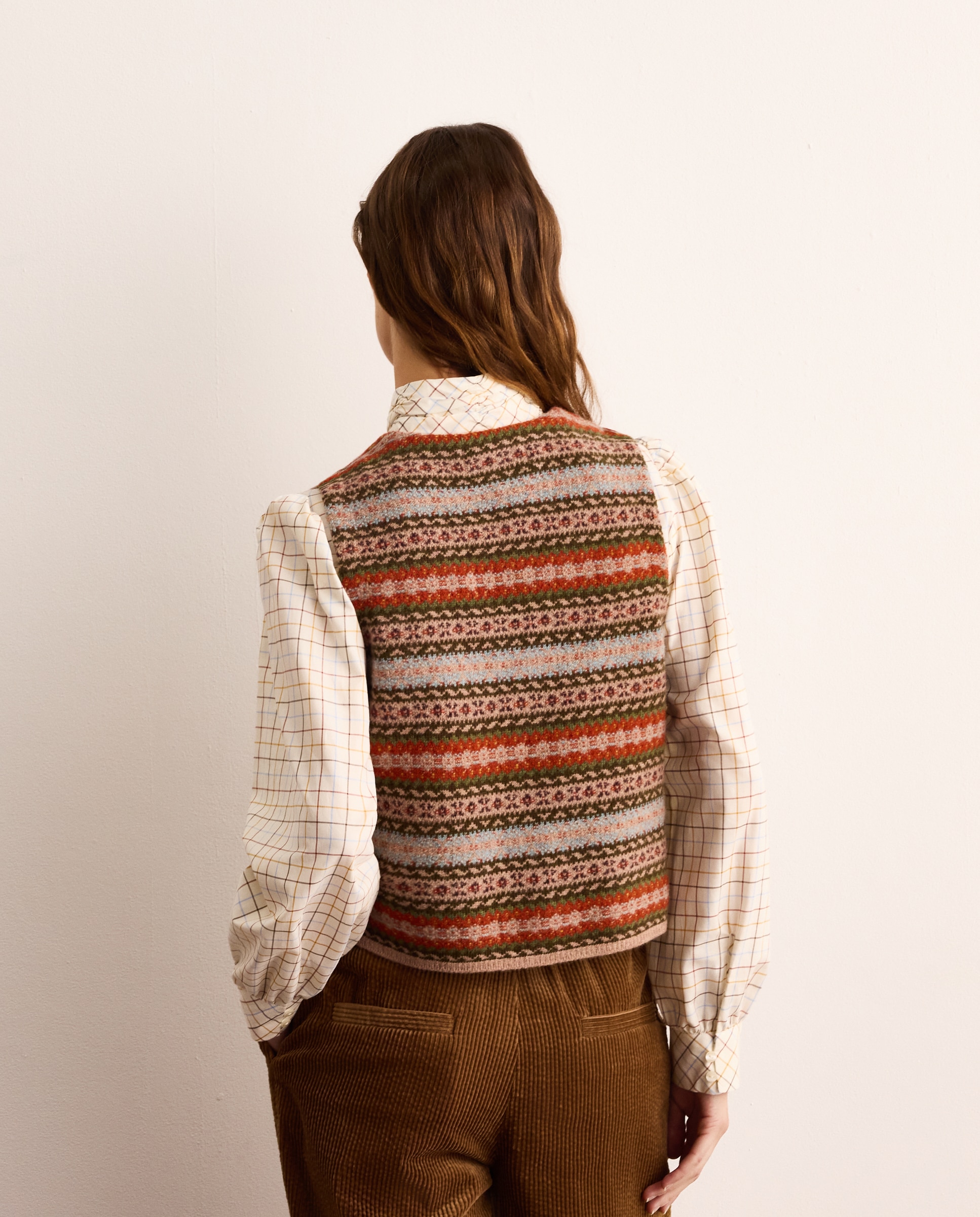 Chaleco jacquard de mujer - Lloyd's - Tostado Tostado-4