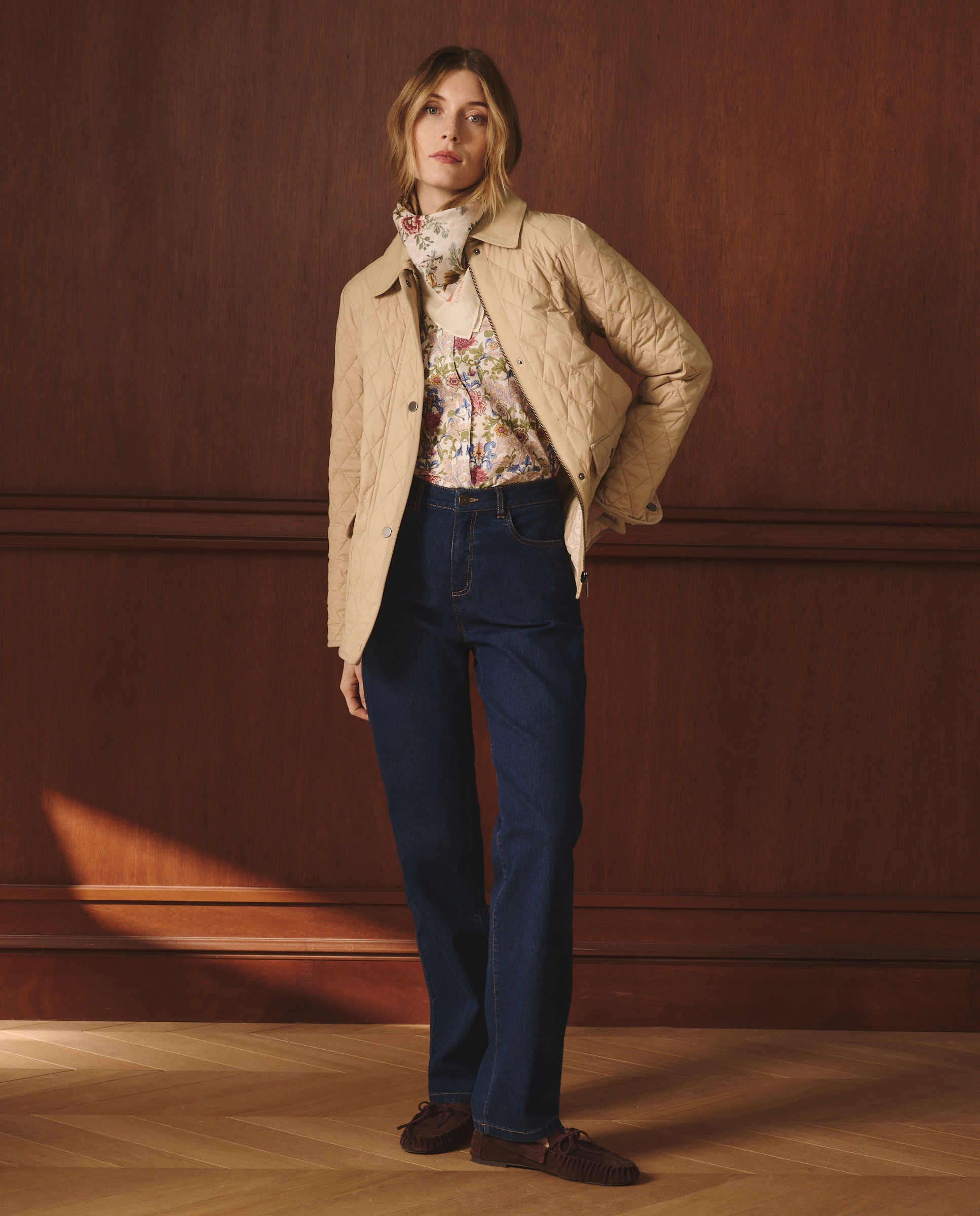 Jeans Regular com 5 Bolsos Azul pálido-1