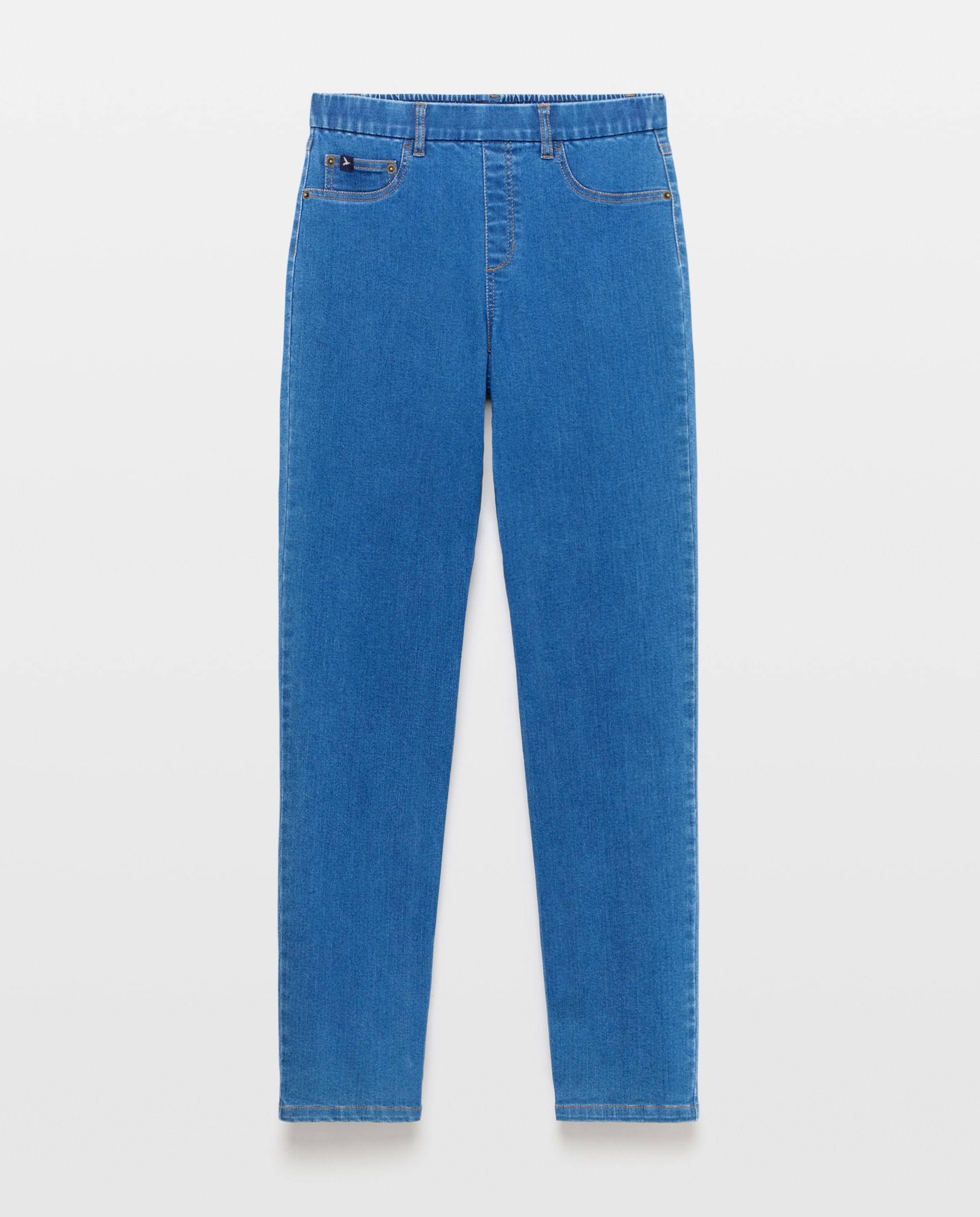 Legging liso vaquero de mujer - Lloyd's - Azul pálido Azul pálido-4
