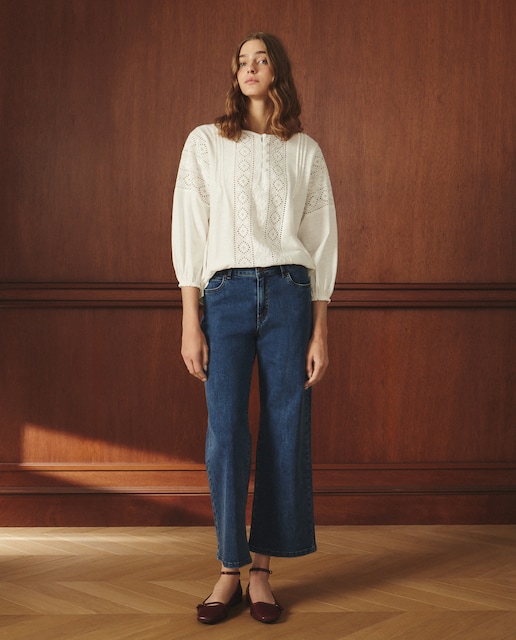 Imagen 0 de Pantalón vaquero liso de mujer