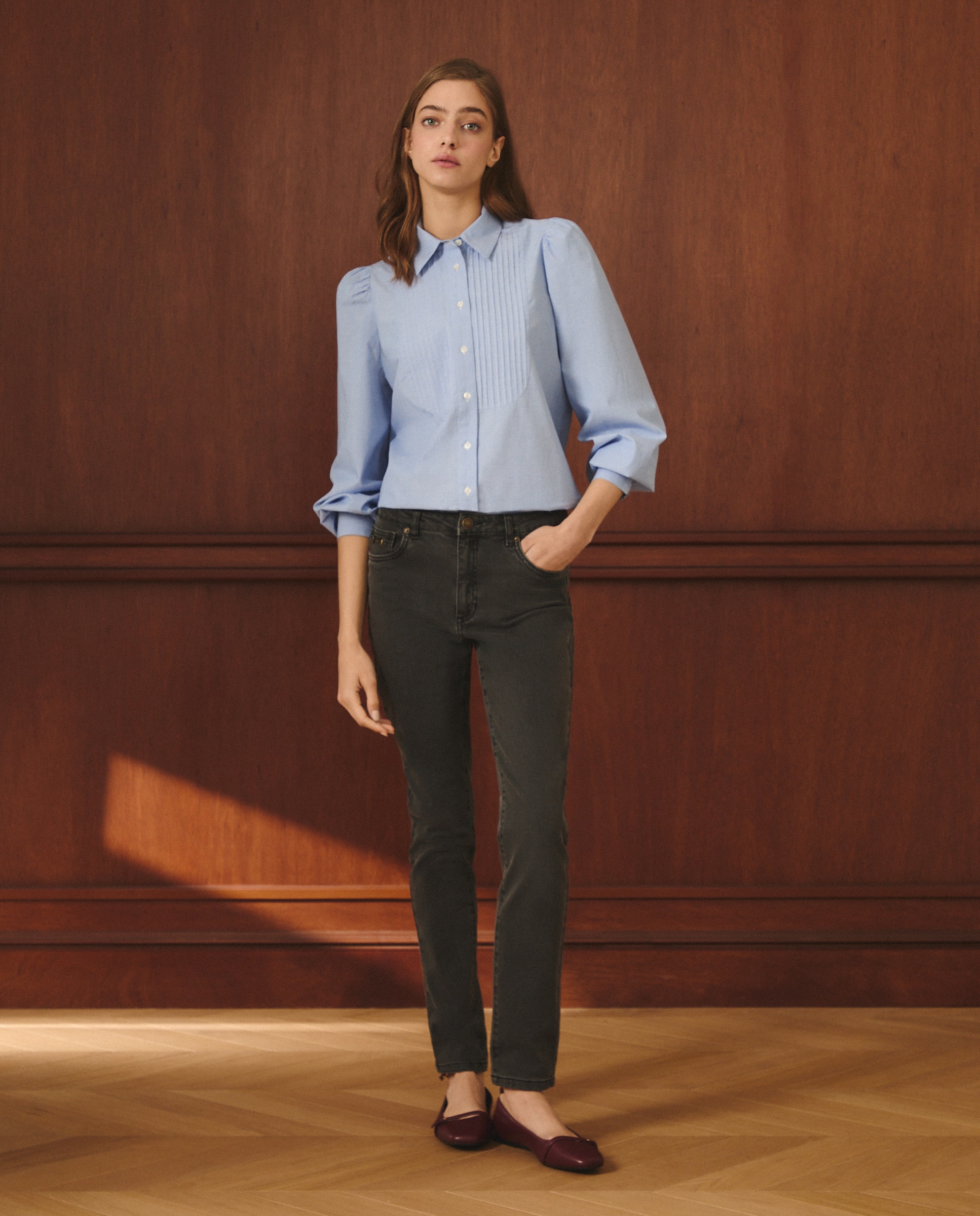 Jeans skinny lisas Preto Intenso-1