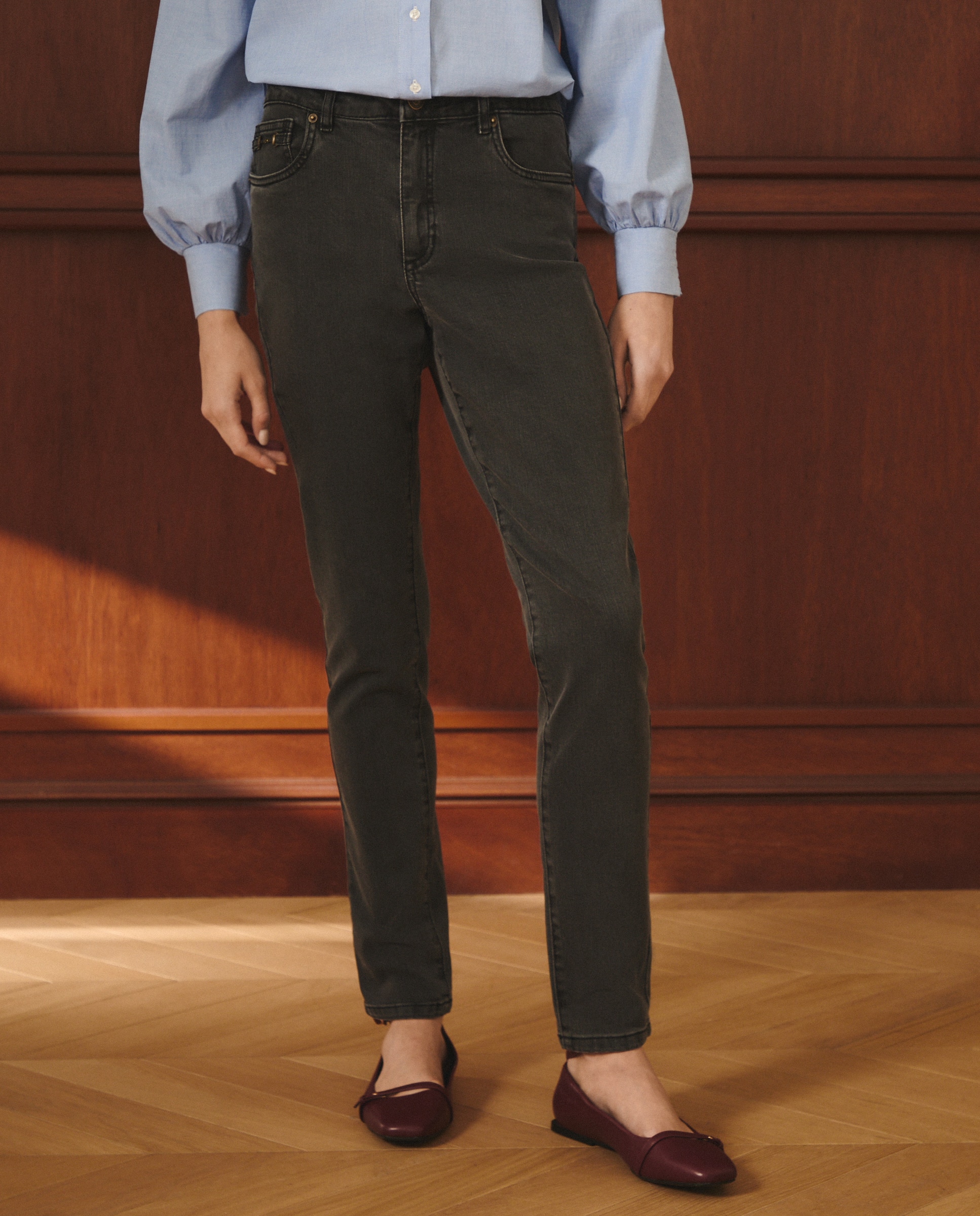 Jeans skinny lisas Preto Intenso-2