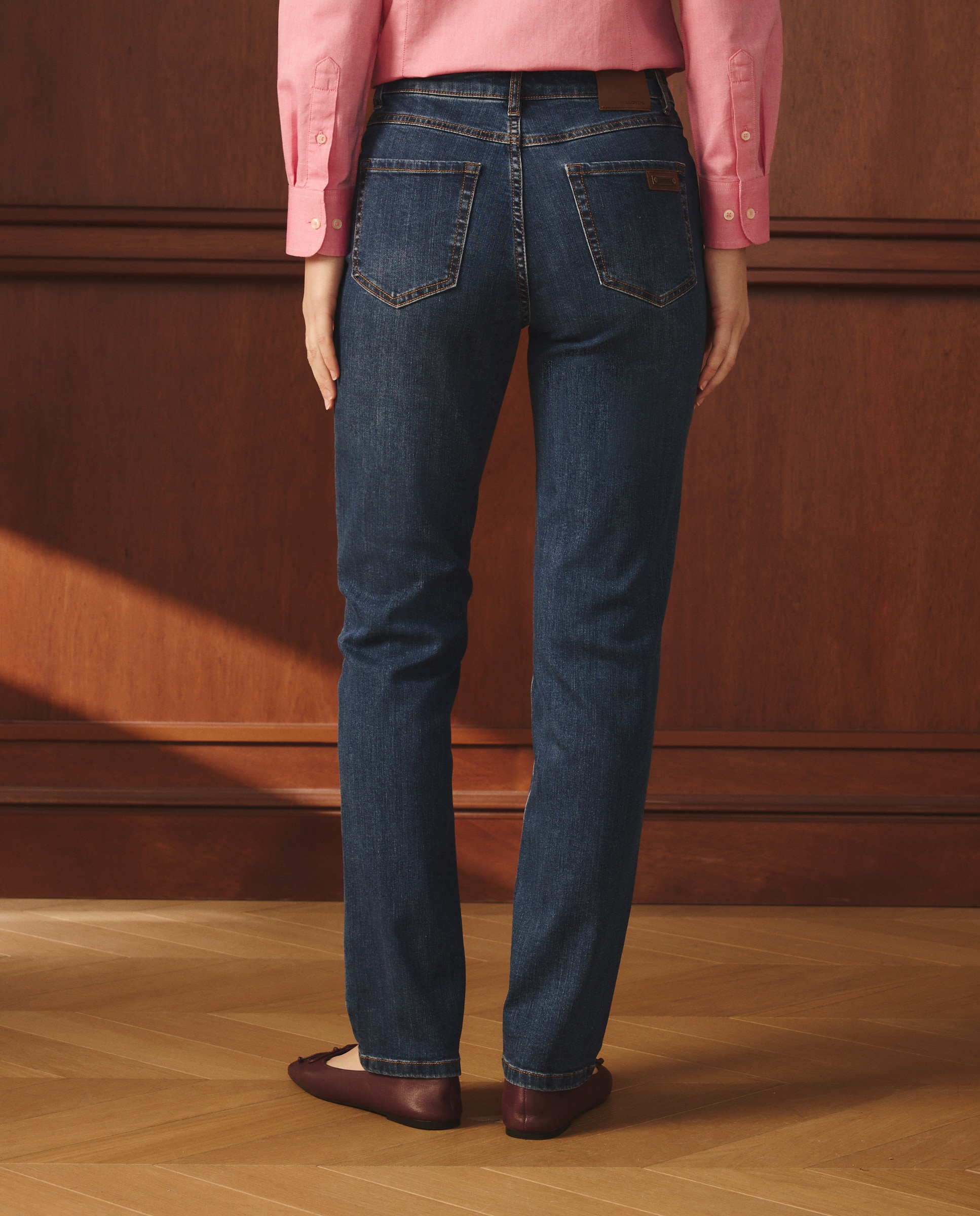 Jeans Semi com Placa Azul pálido-3