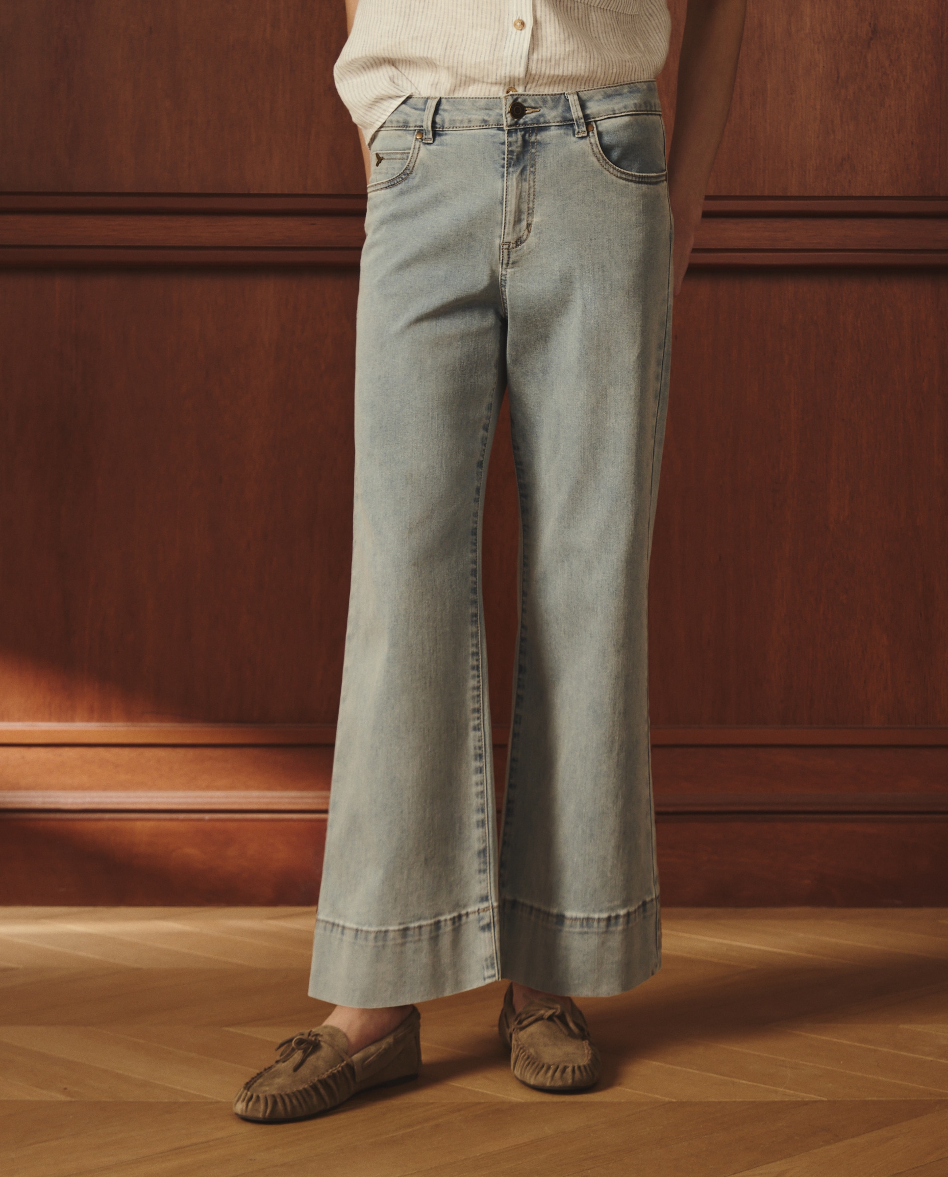 Vaquero cropped de mujer - Lloyd's - Cerúleo Cerúleo-2