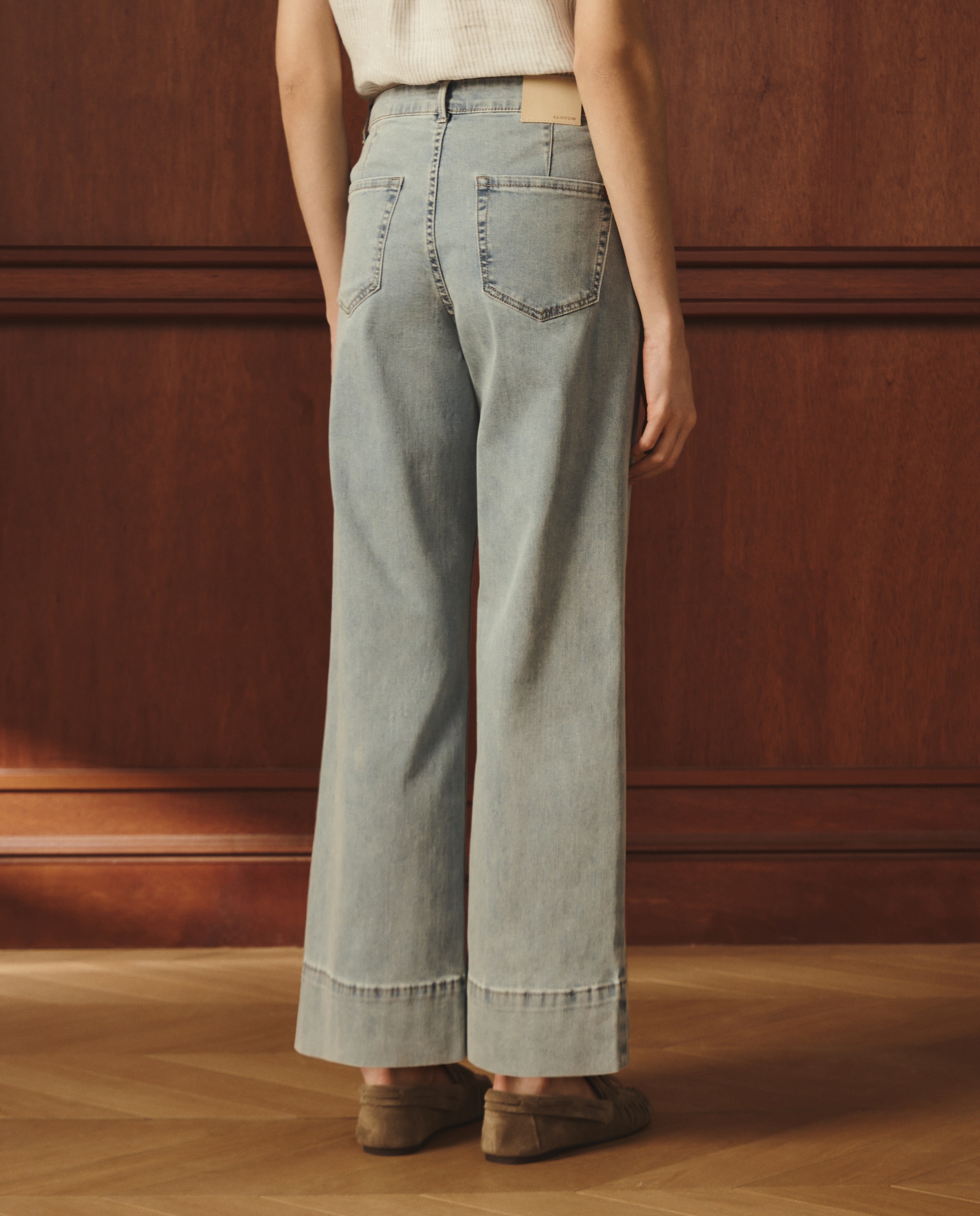 Vaquero cropped de mujer - Lloyd's - Cerúleo Cerúleo-3
