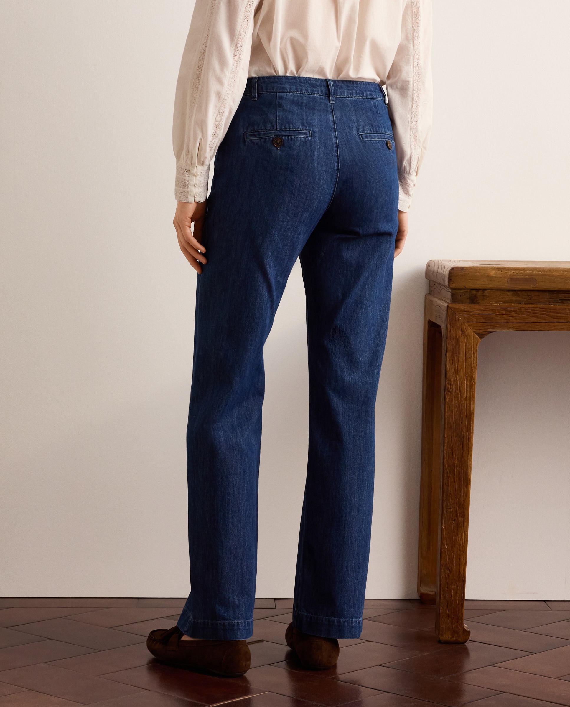 Vaquero ancho liso de mujer - Lloyd's - Azul pálido Azul pálido-4