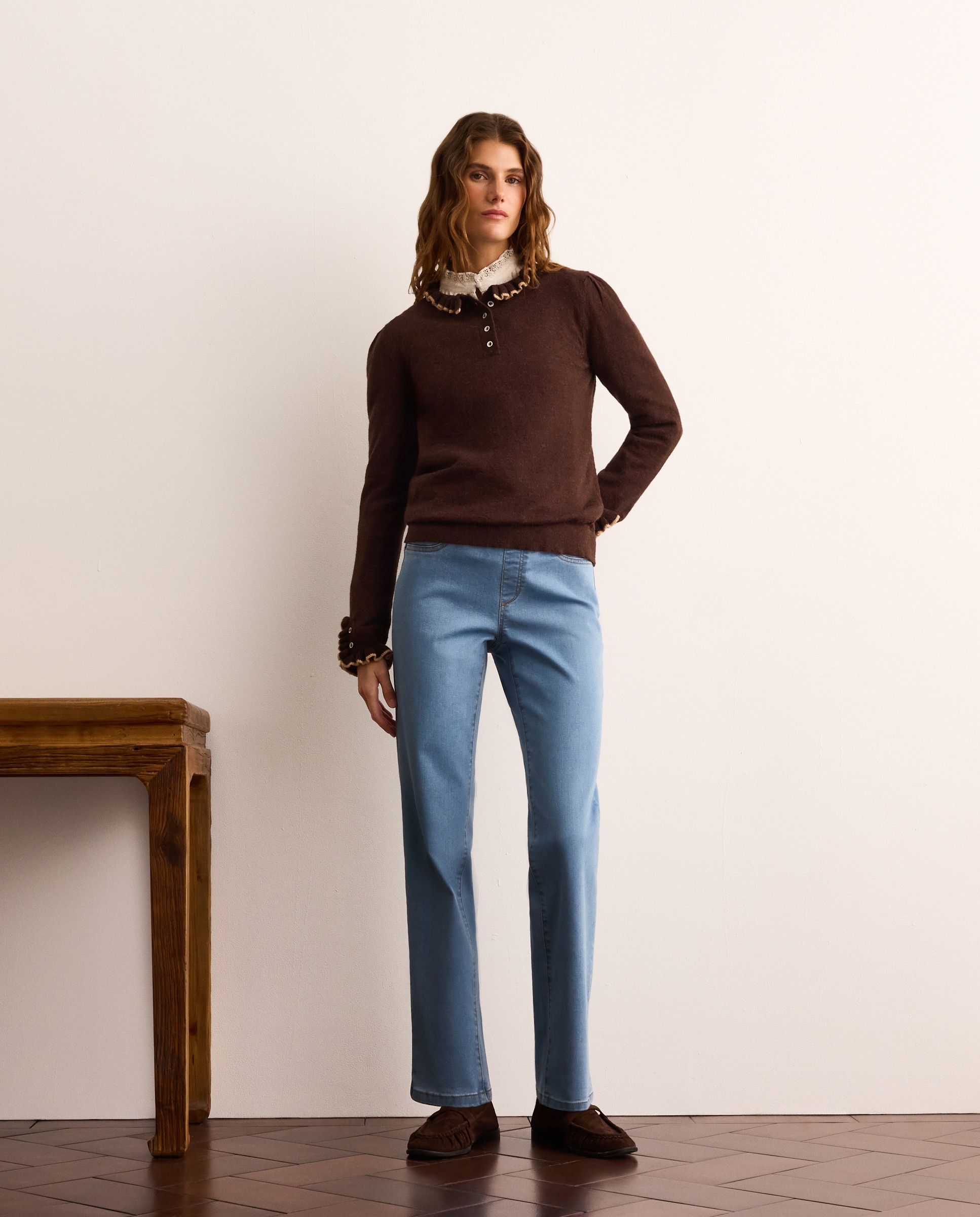 Imagen 0 de Legging vaquero semi de mujer Cerúleo