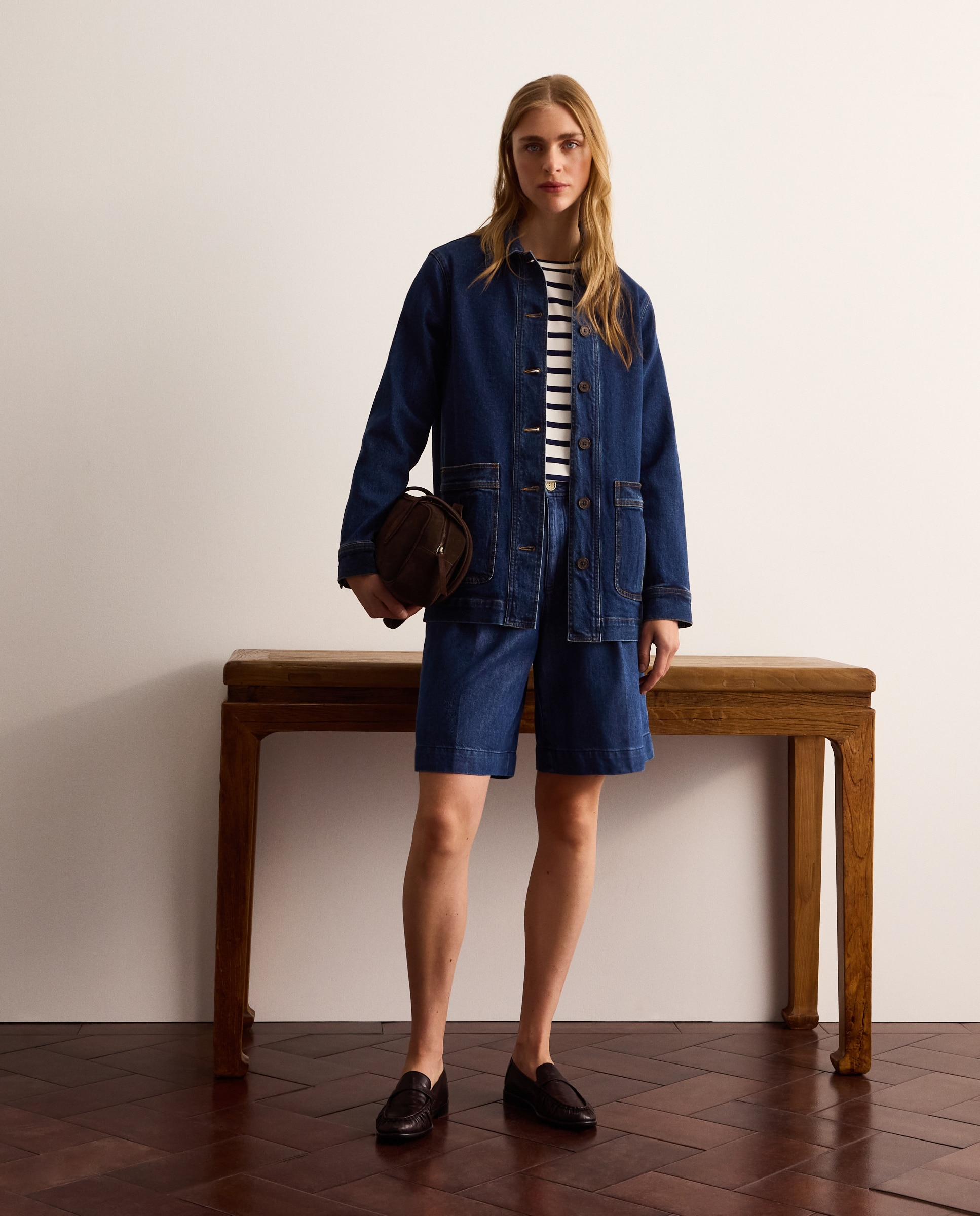 Bermuda denim de mujer - Lloyd's - Azul pálido Azul pálido-1