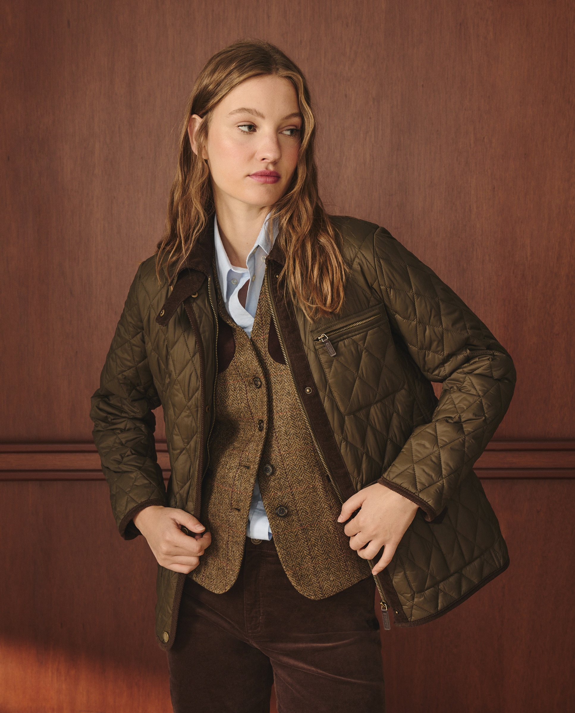 Casaco Husky Curto Liso 520 Caqui-1