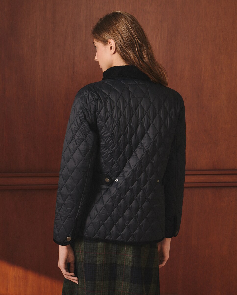 Casaco Husky Curto Liso Azul-marinho-4