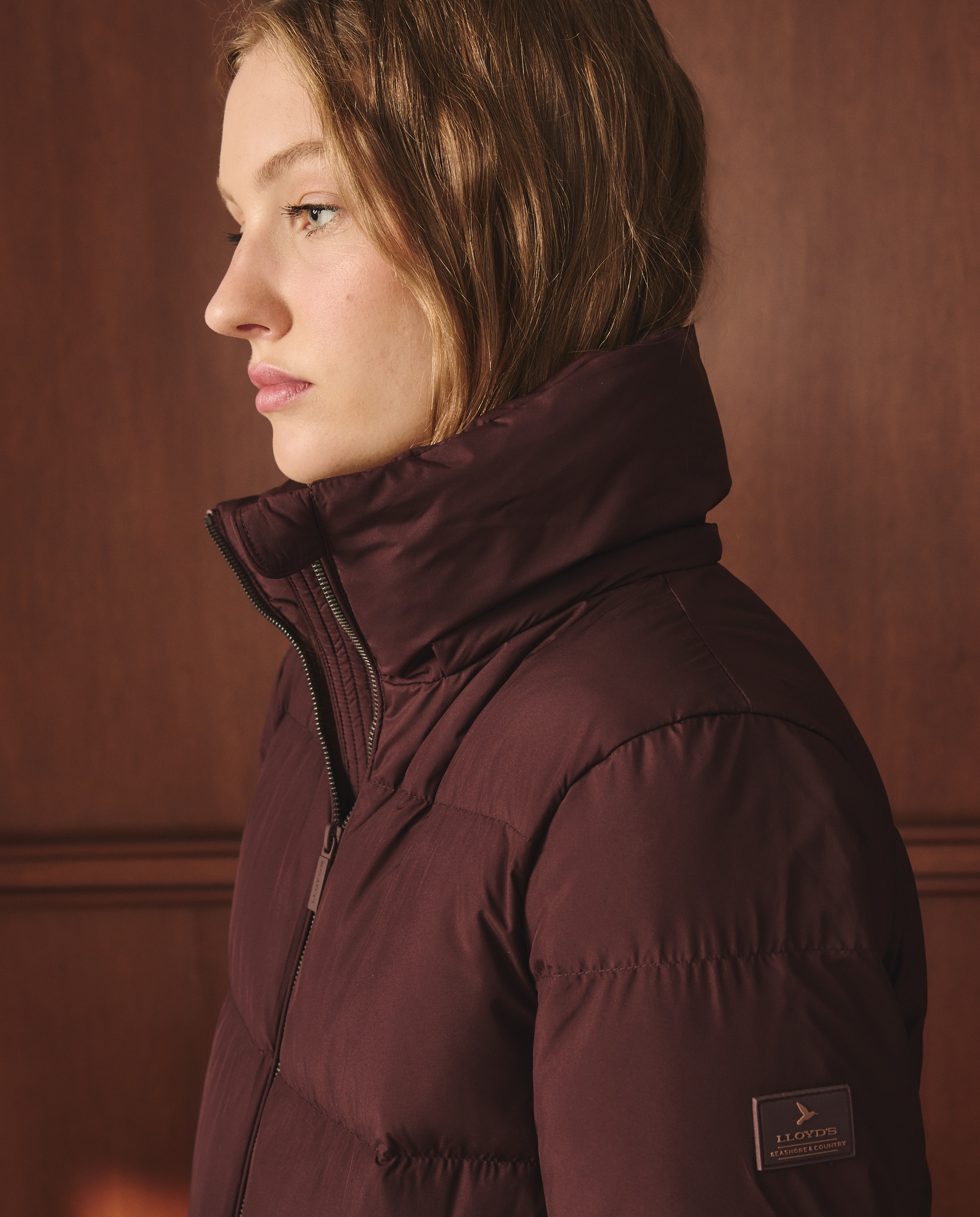 Blusão Acolchoado Liso Curto Bordeaux-4