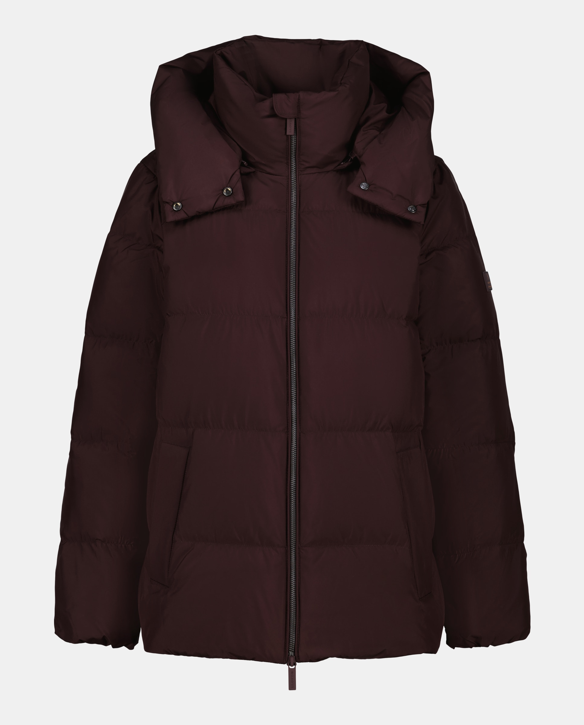 Blusão Acolchoado Liso Curto Bordeaux-5