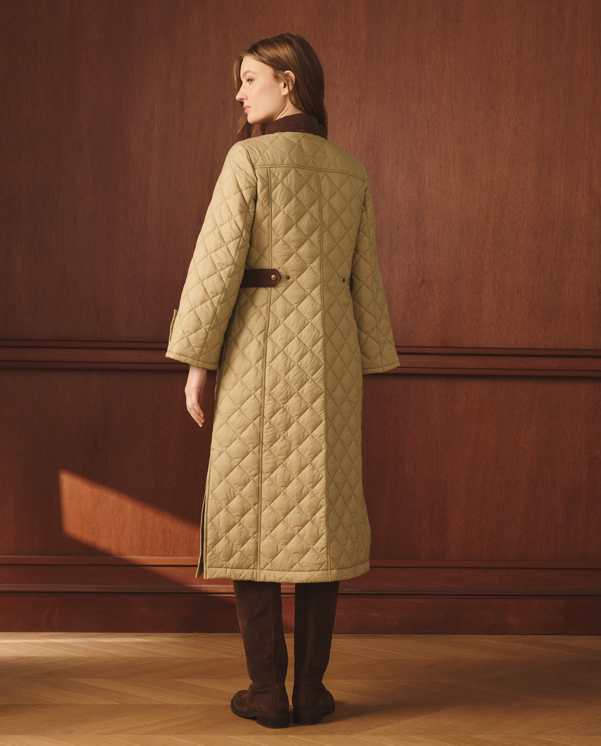 Parka lisa larga de mujer - Lloyd's - 510 Verde claro 510 Verde claro-4