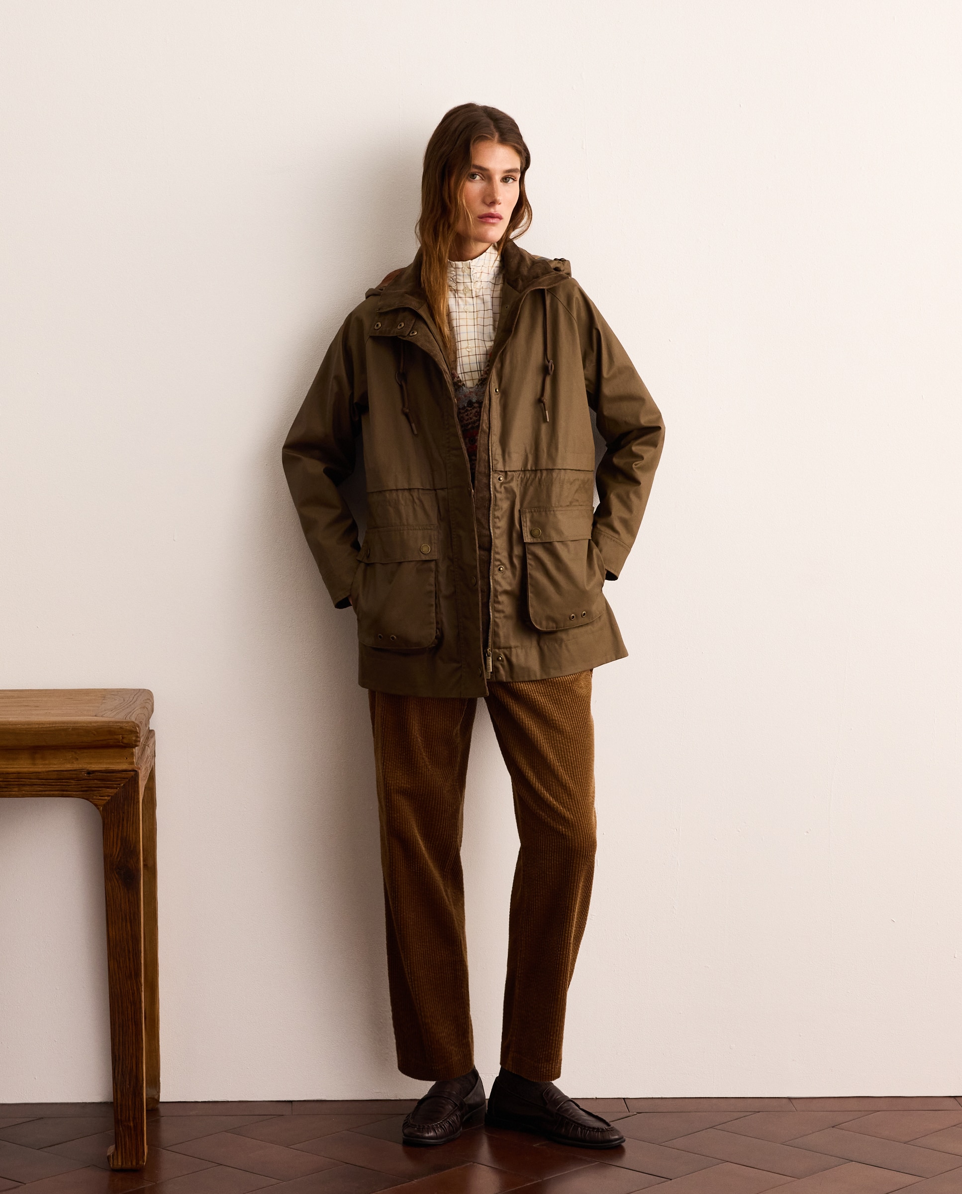 Parka larga lisa de mujer - Lloyd's - Marrón Marrón-1