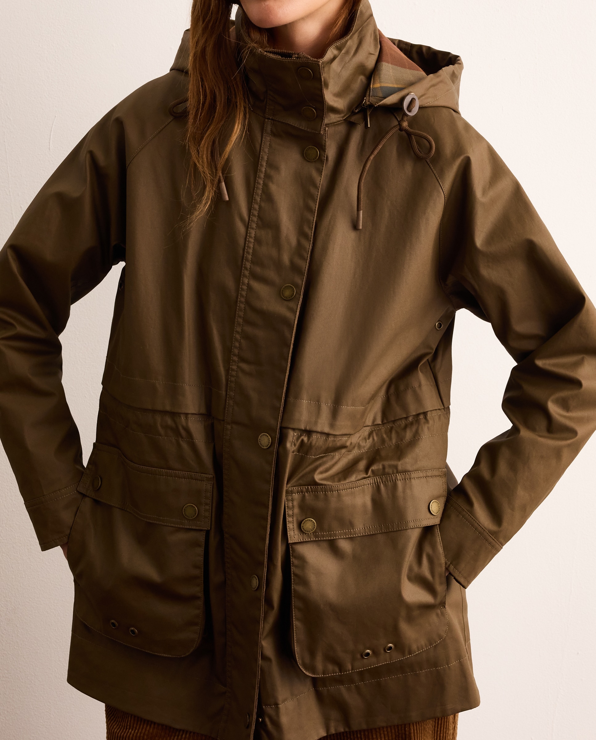 Parka larga lisa de mujer - Lloyd's - Marrón Marrón-3